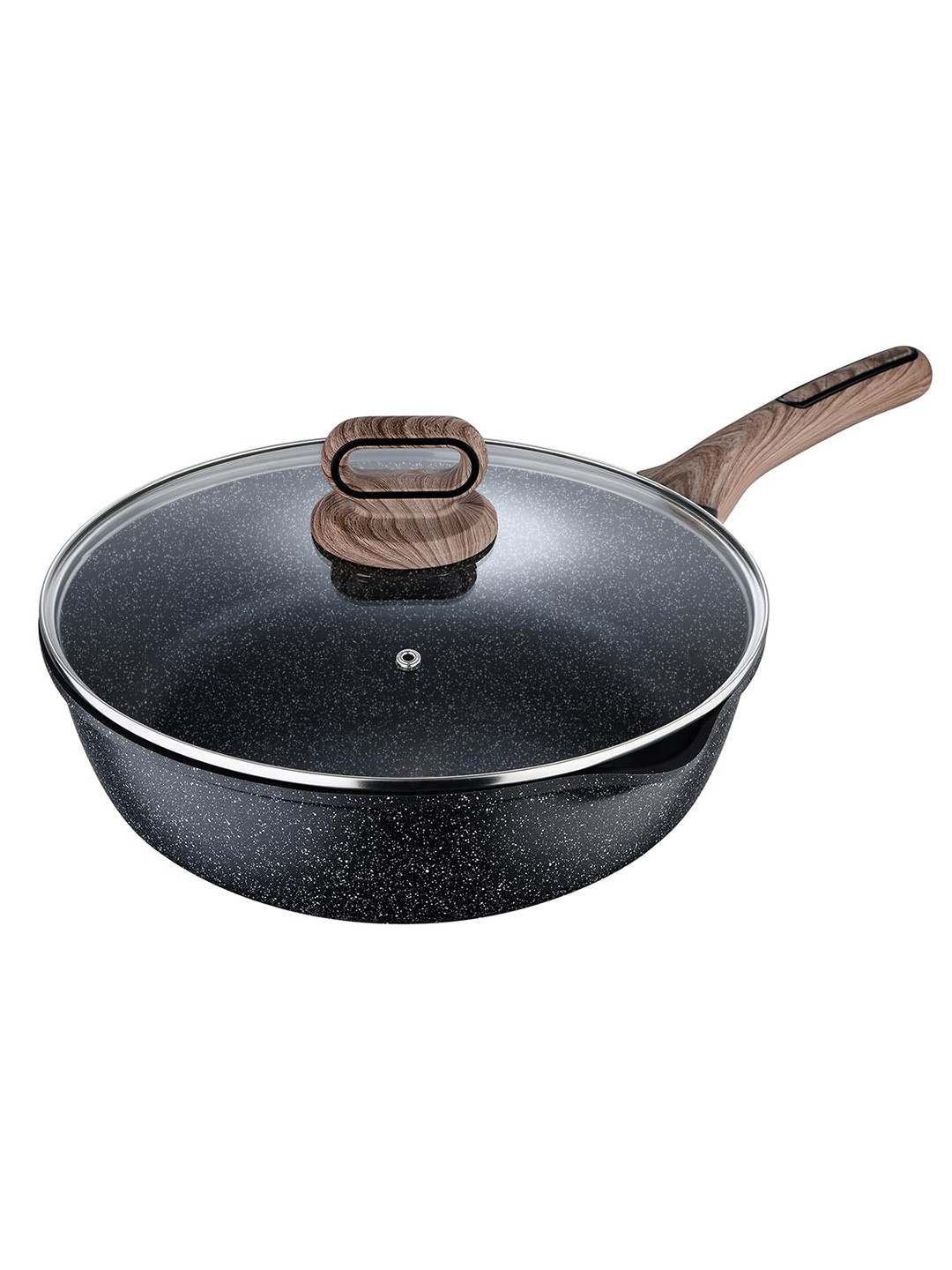 BERGNER Ultimage GP Grey Printed  Non Stick Frying Pan With Lid