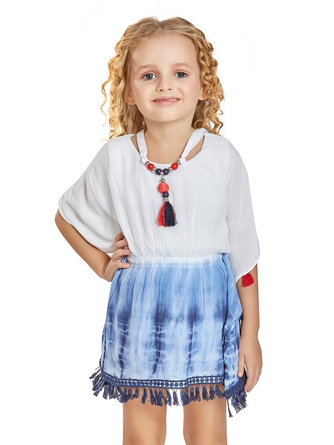 Peppermint Tie And Dyed Crepe A-Line Dress