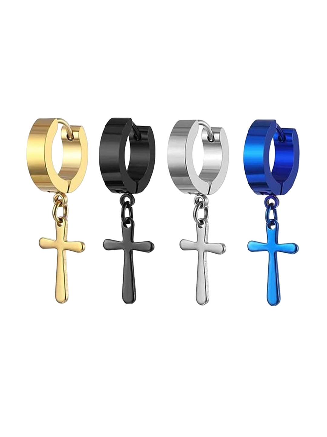 KRYSTALZ Set of 4 Contemporary Drop Earrings