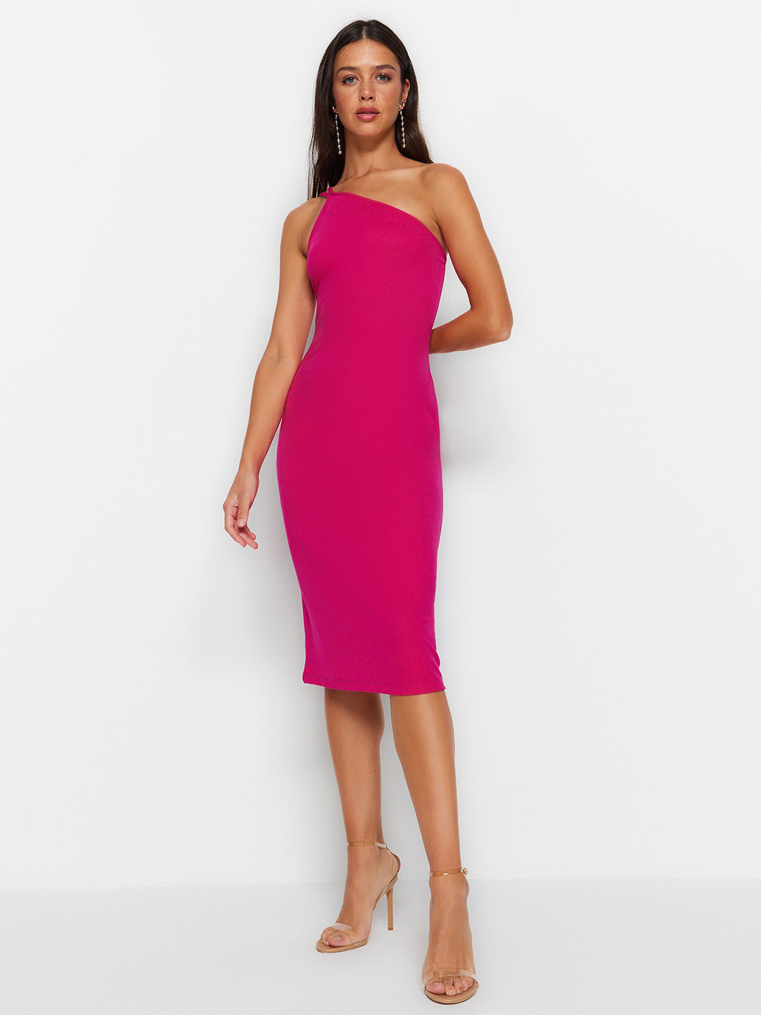 Trendyol One Shoulder Sheath Dress