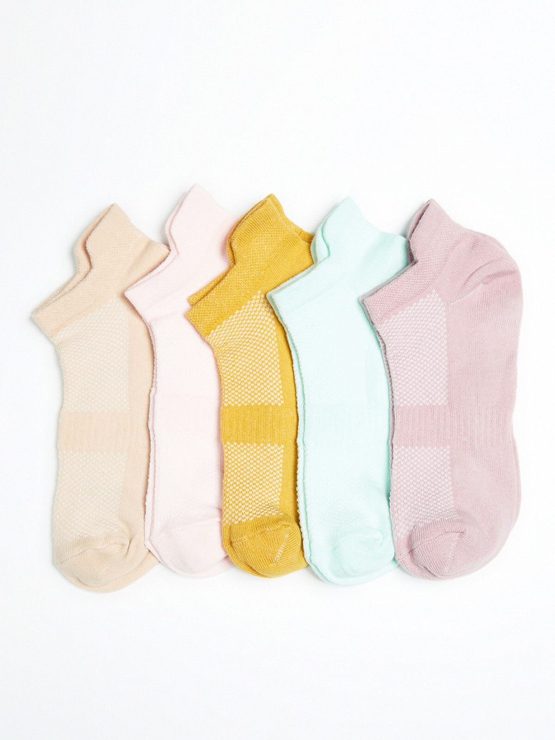 Trendyol Women Pack Of 5 Patterned Ankle-Length Socks