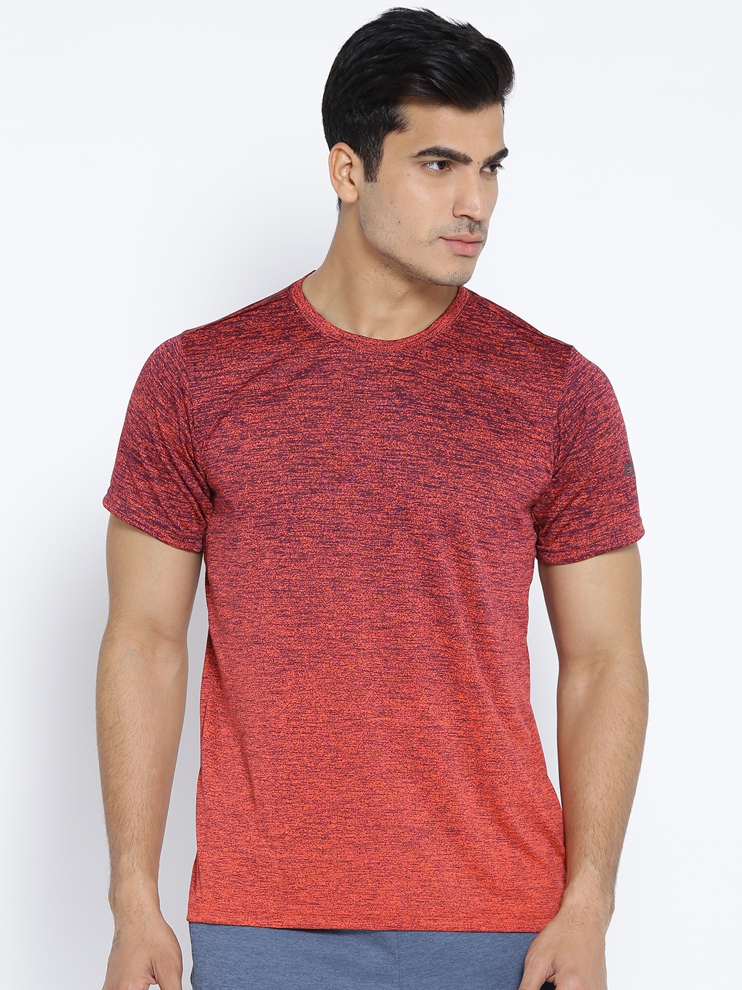 Buy Adidas Men Red Freelift Gradient Solid Training T Shirt - Tshirts for Men 2450854 Myntra