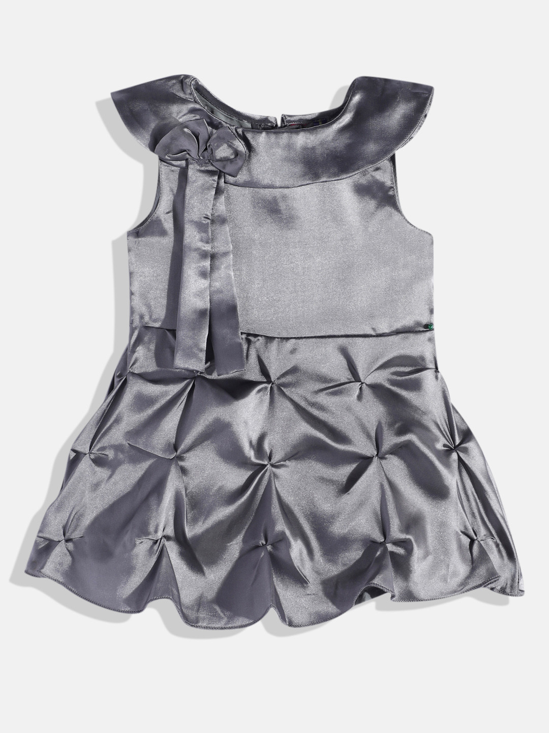 YK Girls A-Line Dress with Bow Detail