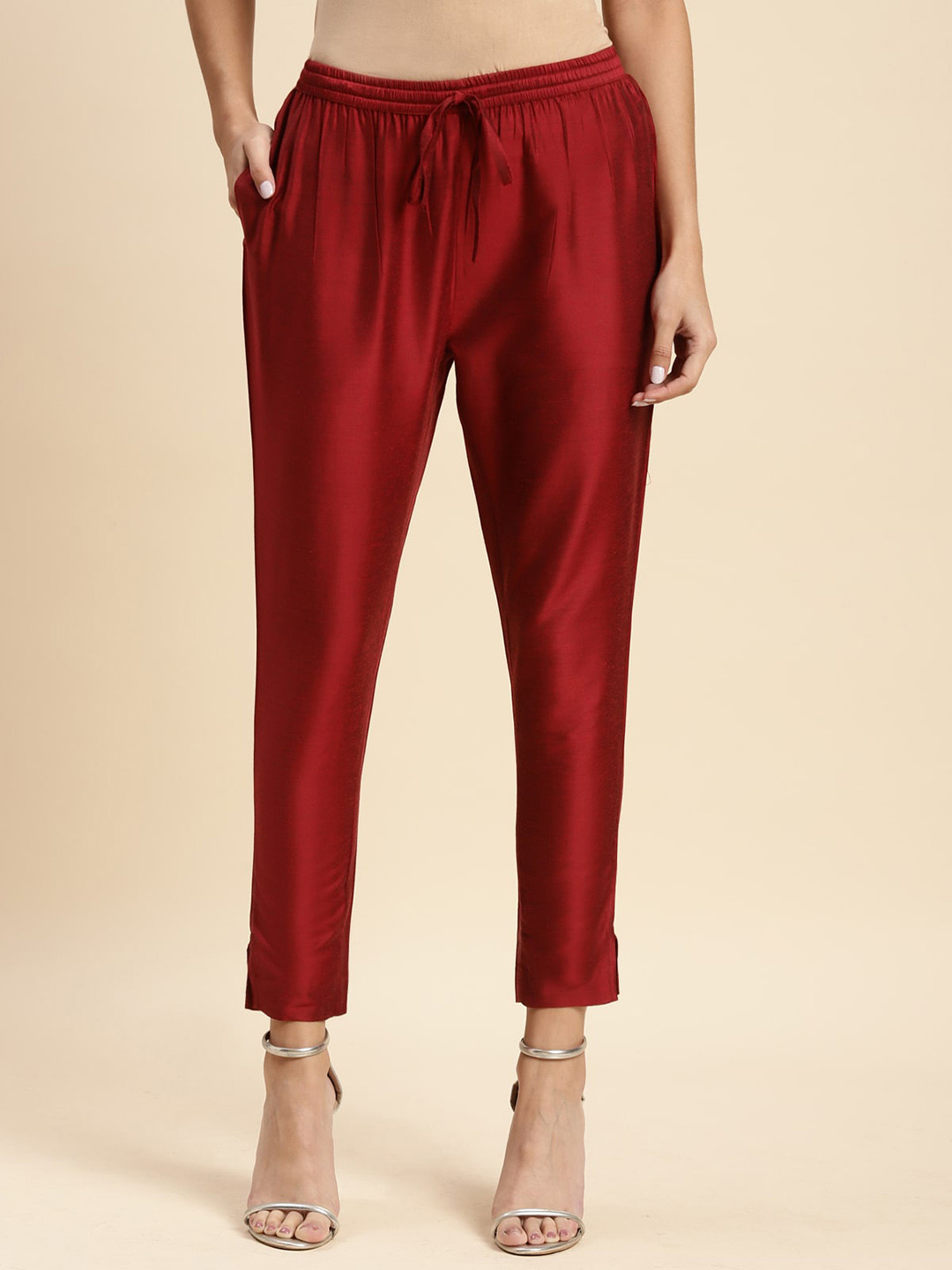 Rangita Women Relaxed Straight Leg Slim Fit Ethnic Trousers