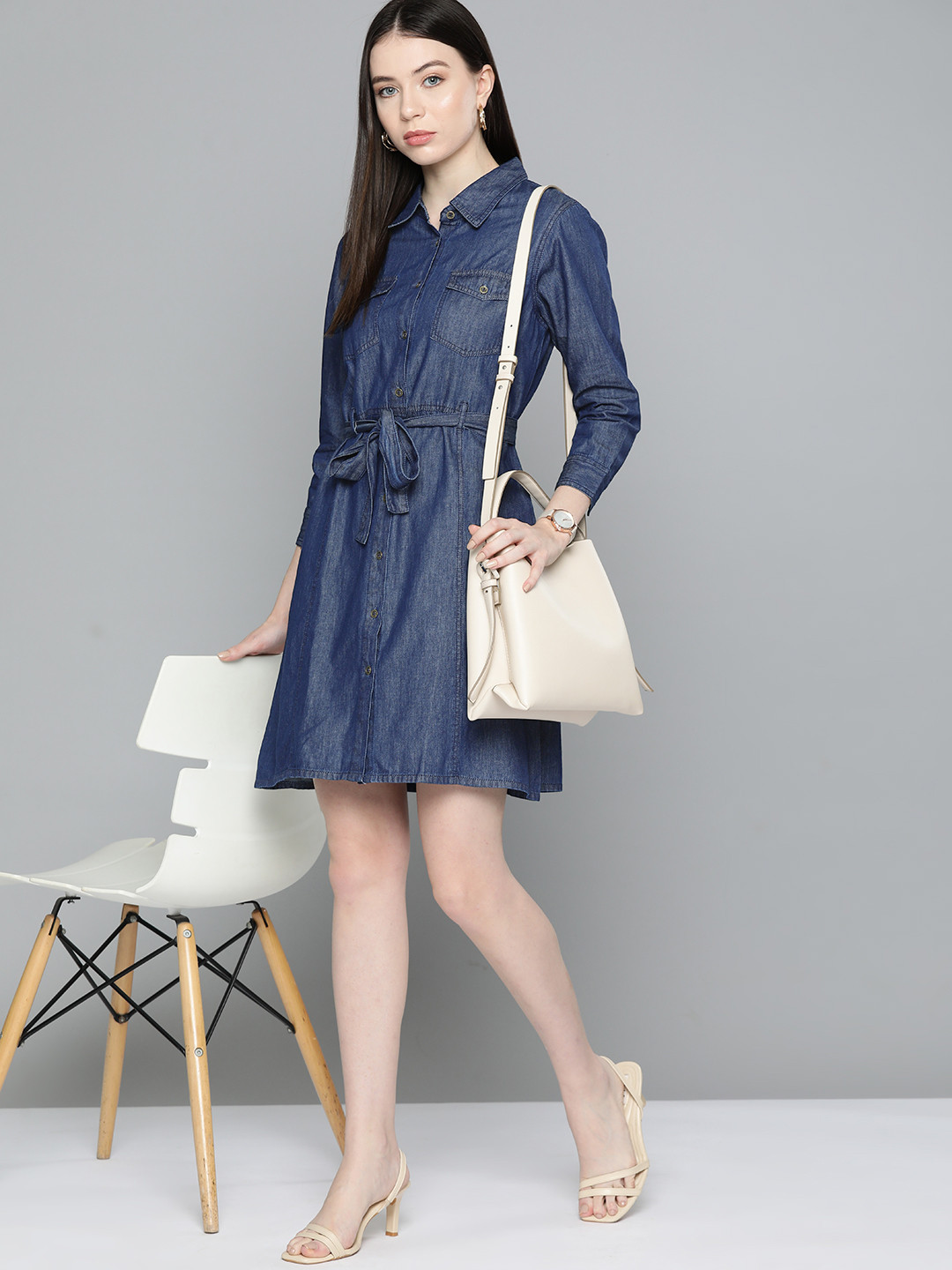 Chemistry Denim Cotton Shirt Dress
