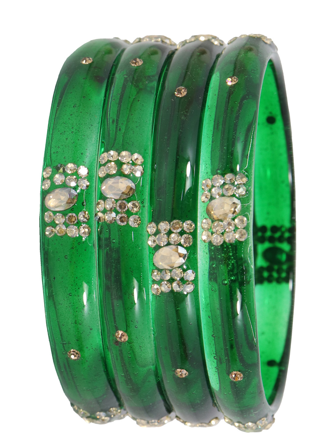 NMII Set Of 4 Stones Studded Bangles