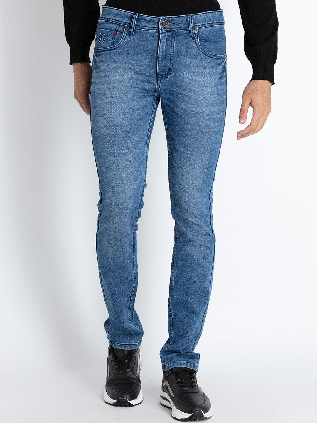 Status Quo Men Clean Look Slim Fit Light Fade Cotton Jeans