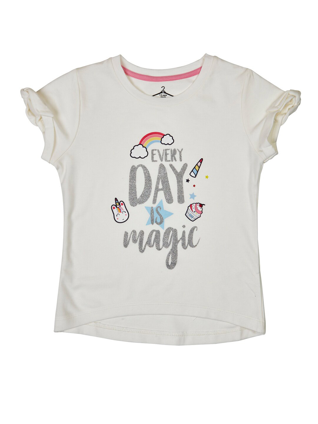 Peppermint Typography Printed Cotton Top