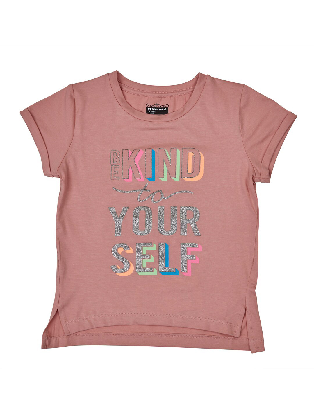 Peppermint Girls Typography Printed T-shirt