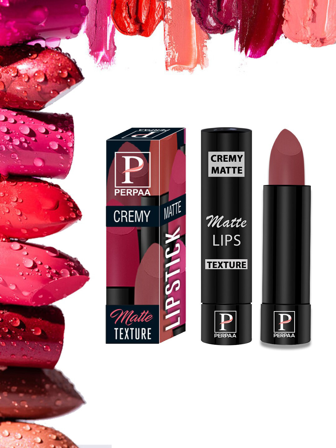 PERPAA Long Lasting & Waterproof Creamy Matte Lipstick With Vitamin E - Brick Red 110