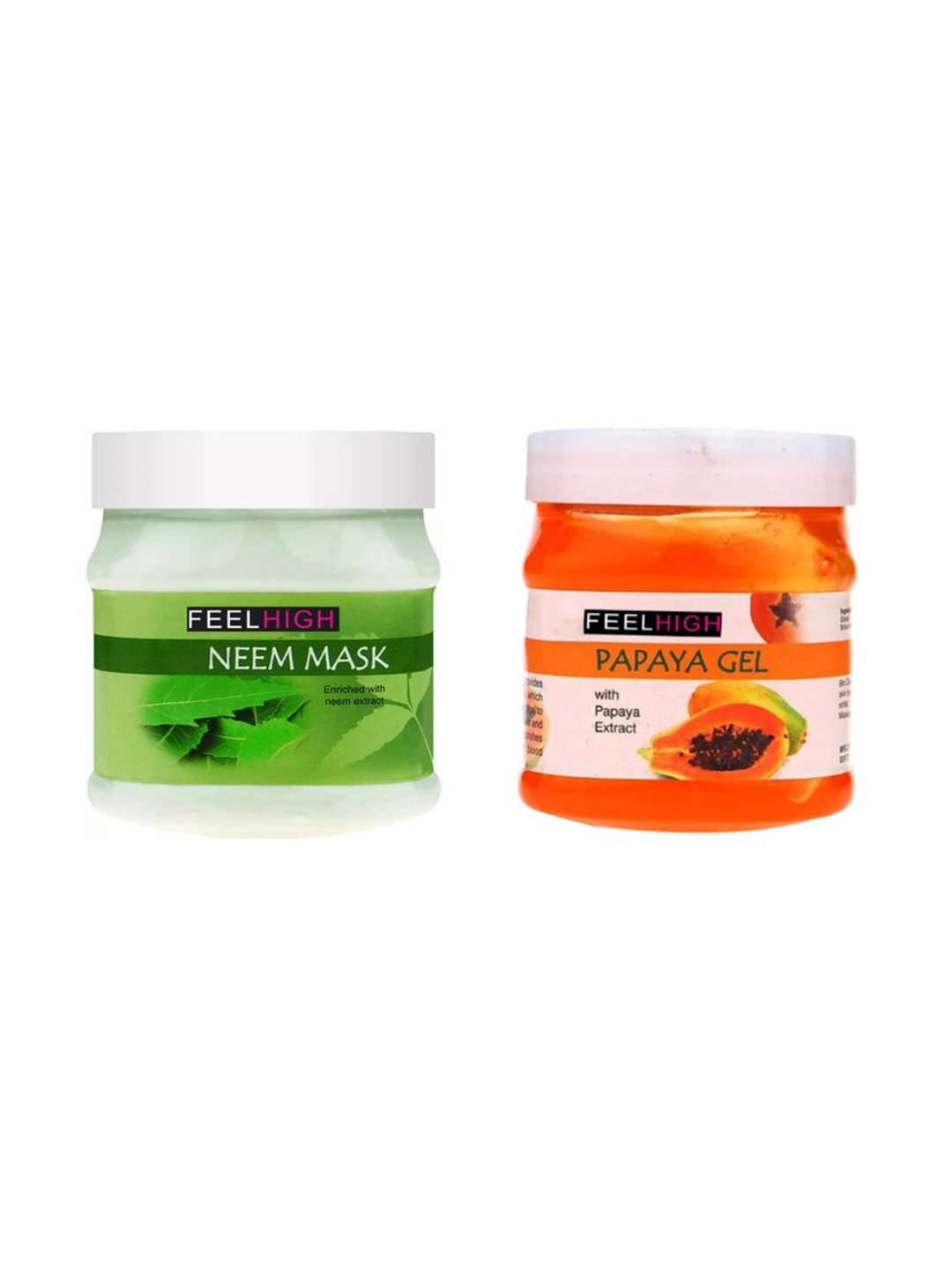 FEELHIGH Set Of Neem Mask And Papaya Gel- 500ml Each