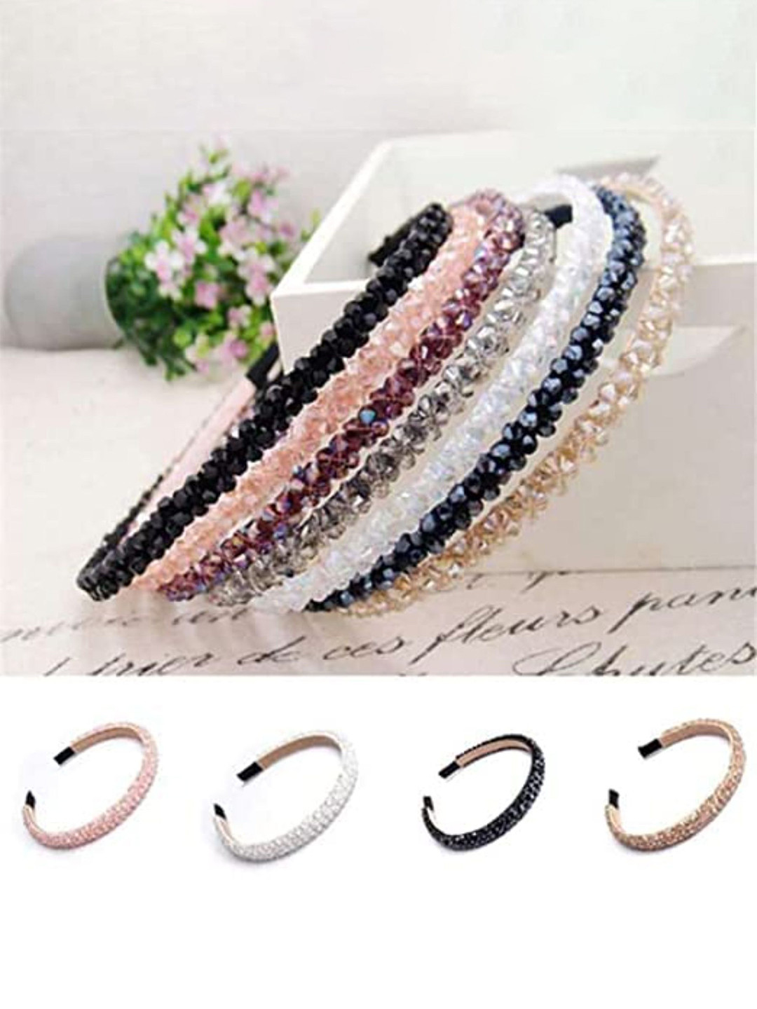 DN Creation Set of 4 Beaded Hairbands