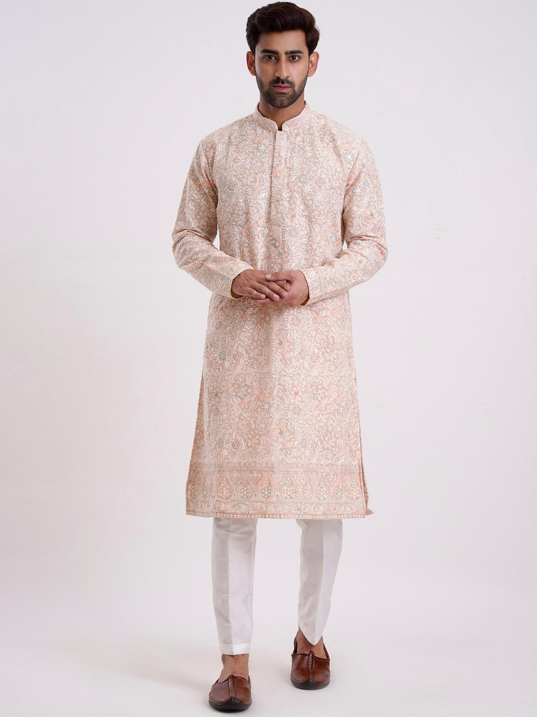 KALPRAAG Sequinned Kurta With Trousers