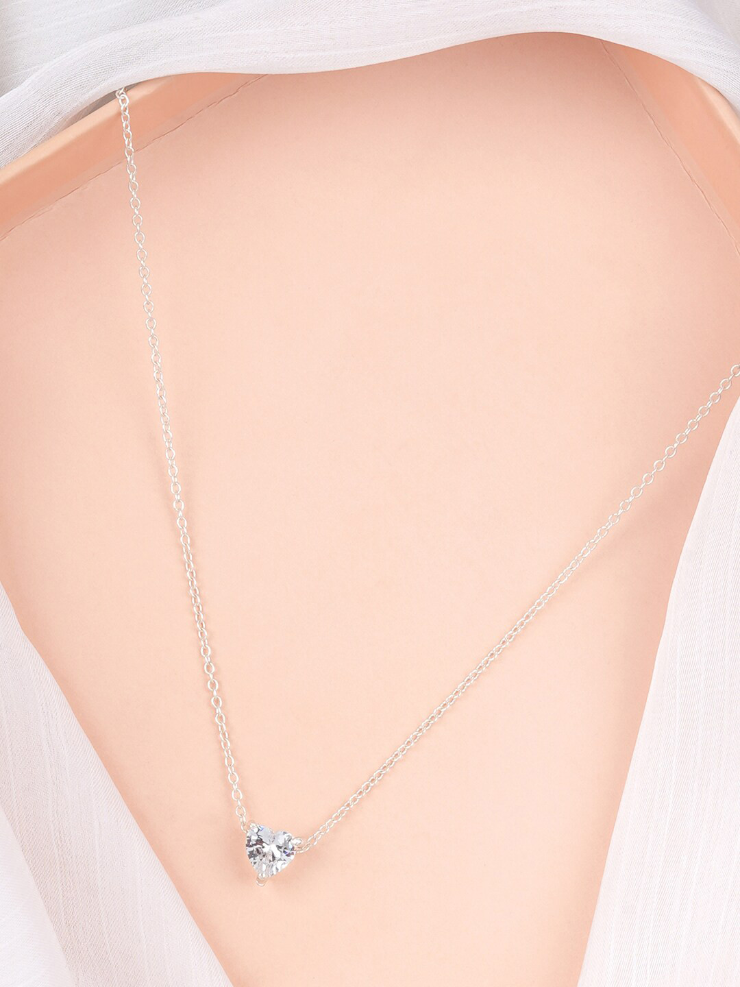 BEWITCHED Silver-Plated Artificial Stone Studded Chain