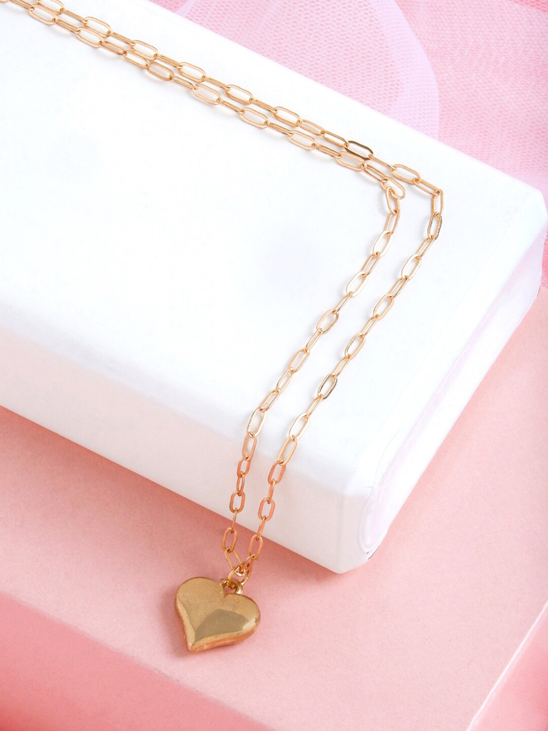 BEWITCHED Gold-Plated Heart Pendant Necklace