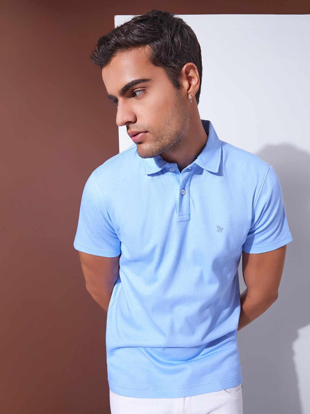 Markle Moro Men Polo Collar Slim Fit Cotton T-shirt