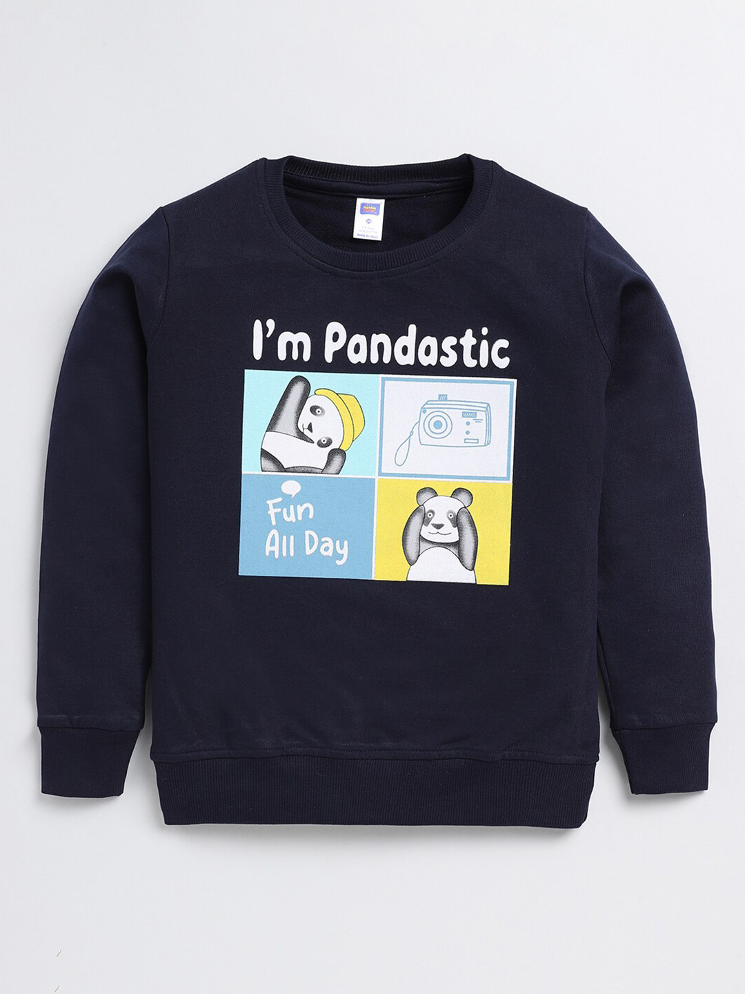 Nottie Planet Girls Panda Printed Pure Cotton Pullover