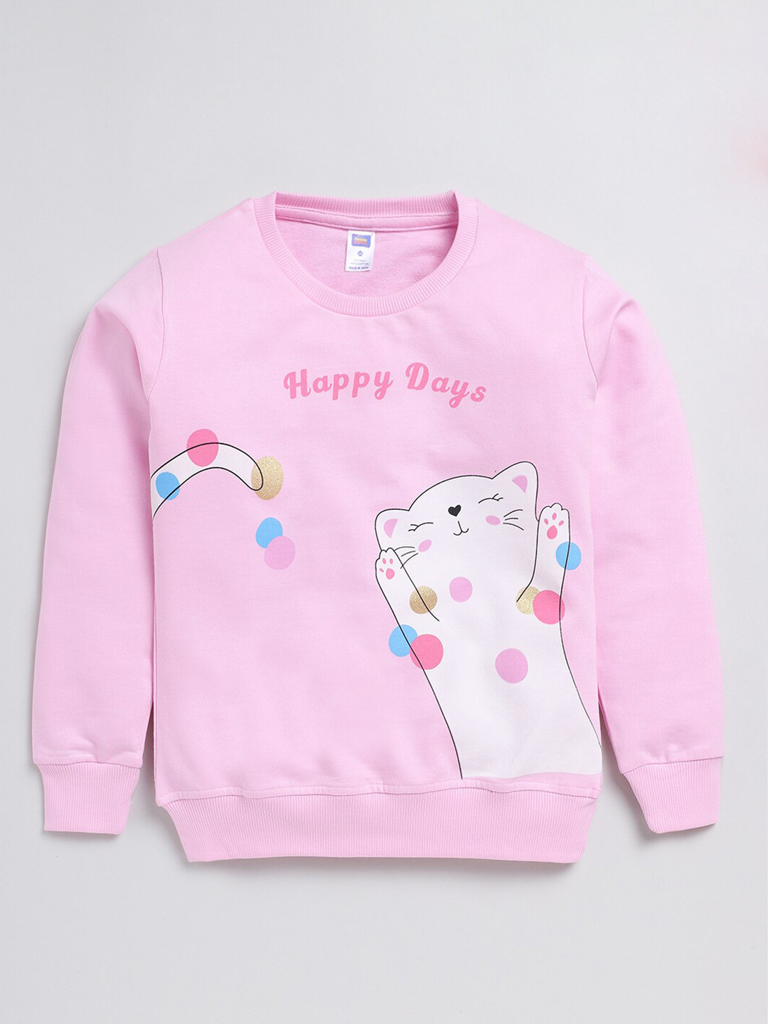 Nottie Planet Girls Graphic Printed Pure Cotton Pullover
