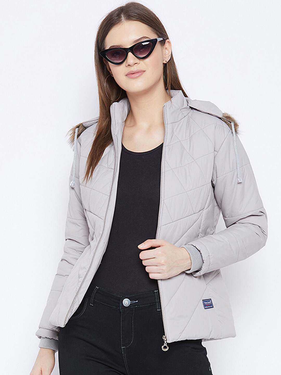 VERO AMORE Hooded Faux Fur Trim Windcheater Padded Jacket