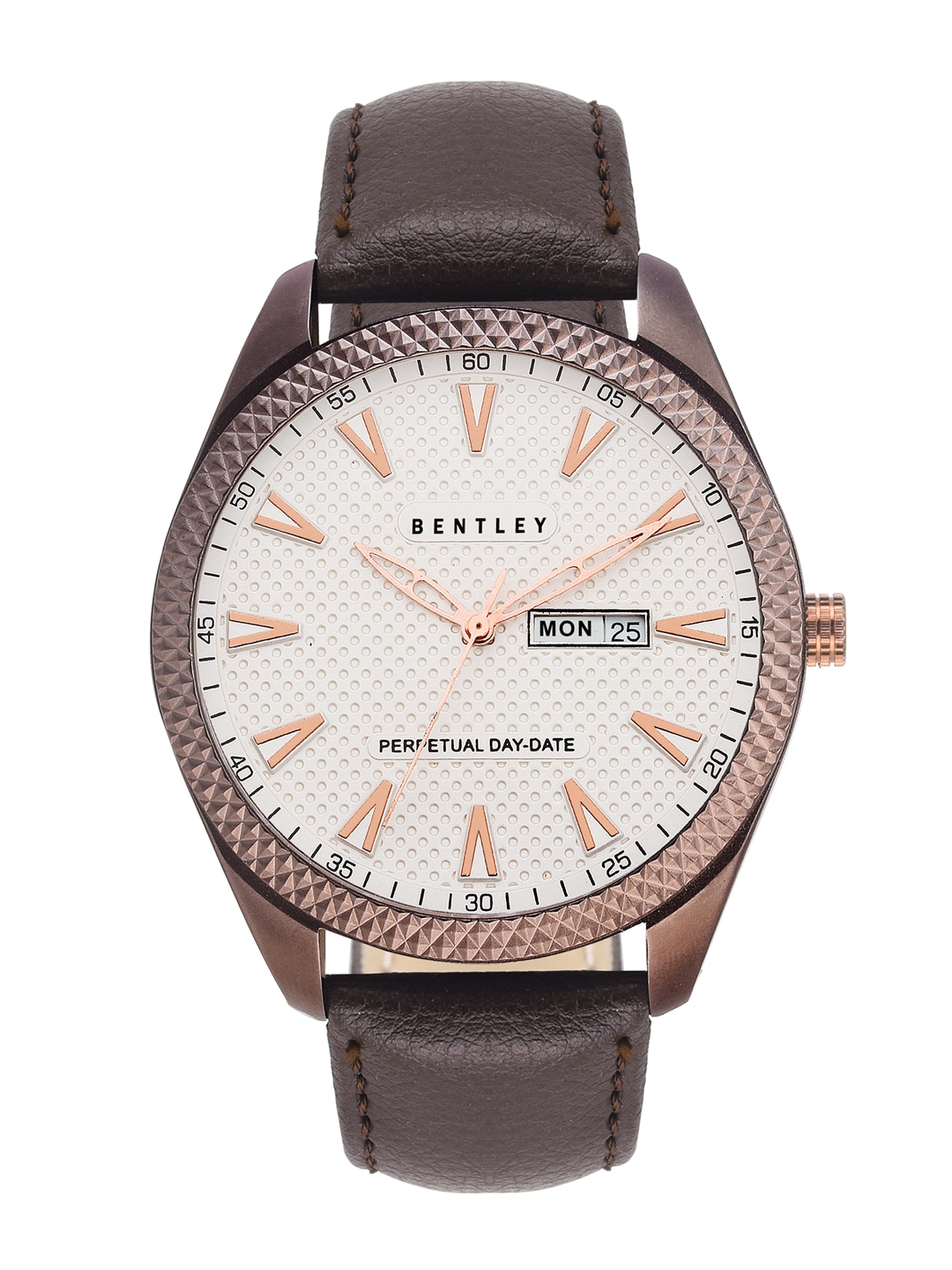BENTLEY Men Brown White Analogue Watch