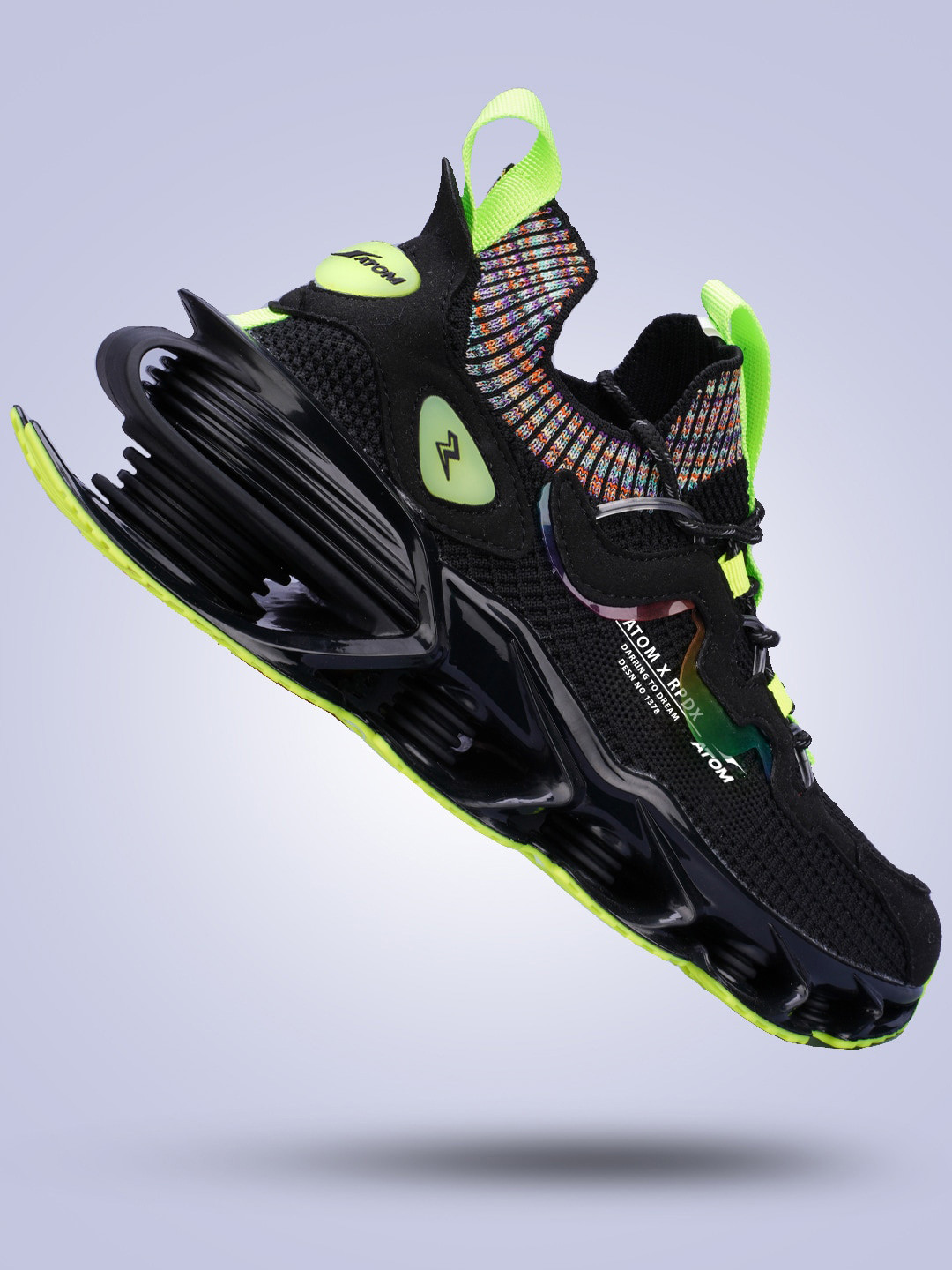 Atom Men Textured Mesh Sneakers