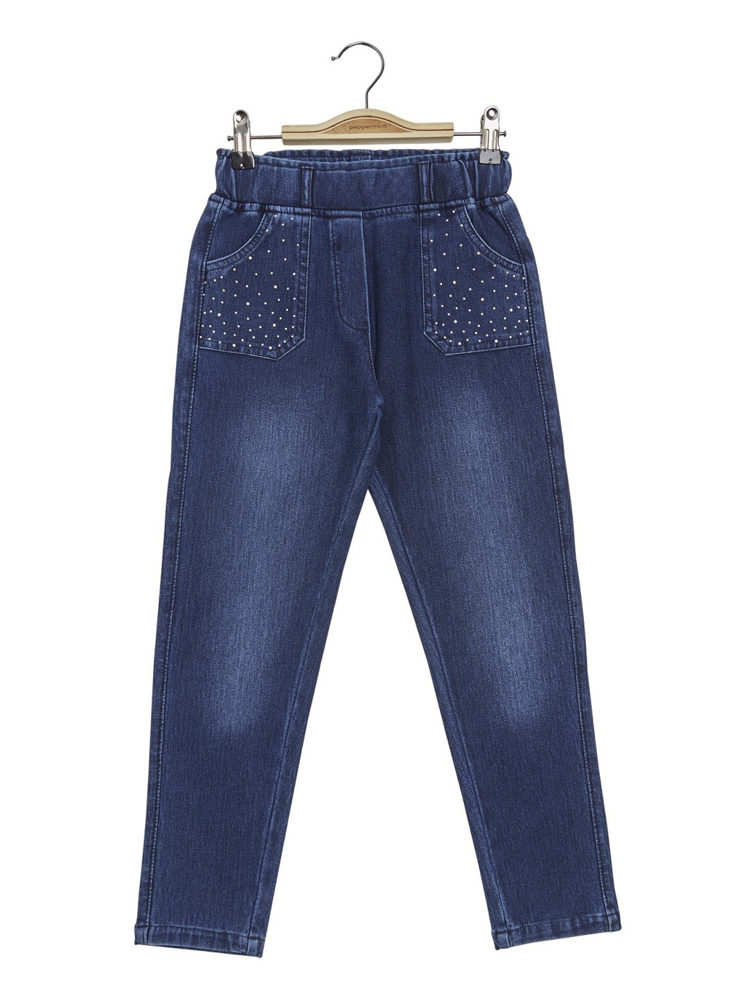 Peppermint Girls Faded Classic Fit High-Rise Denim Trousers