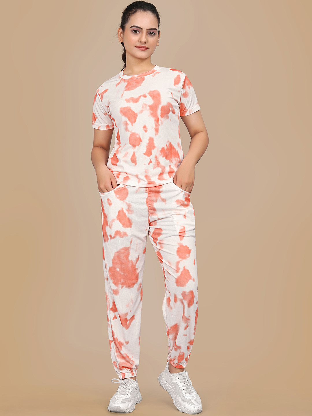 SAKARMAA Tie and Dye Mid Rise Sports Tracksuit