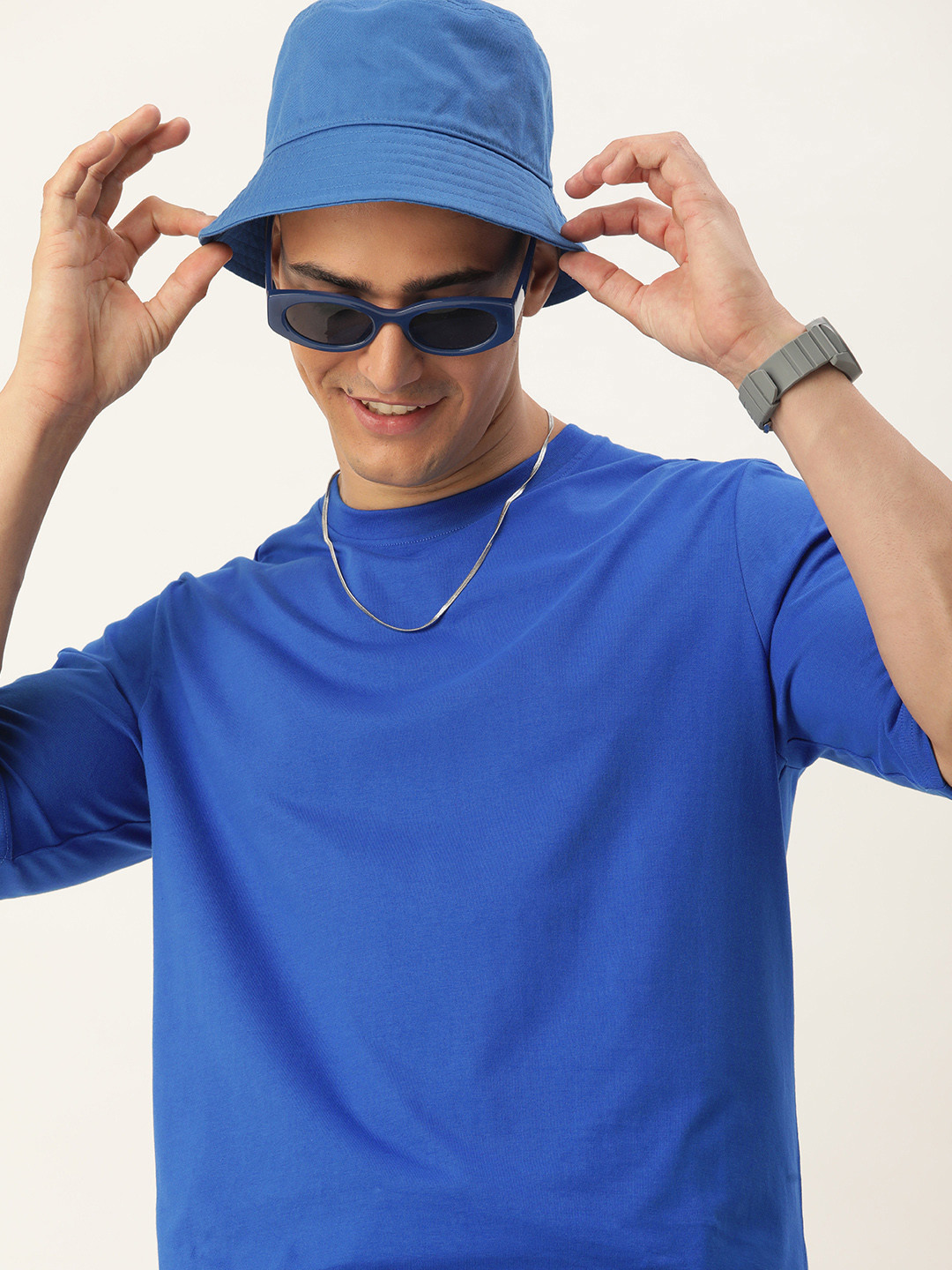 Harvard Solid Round Neck Short Sleeves Casual T-shirt