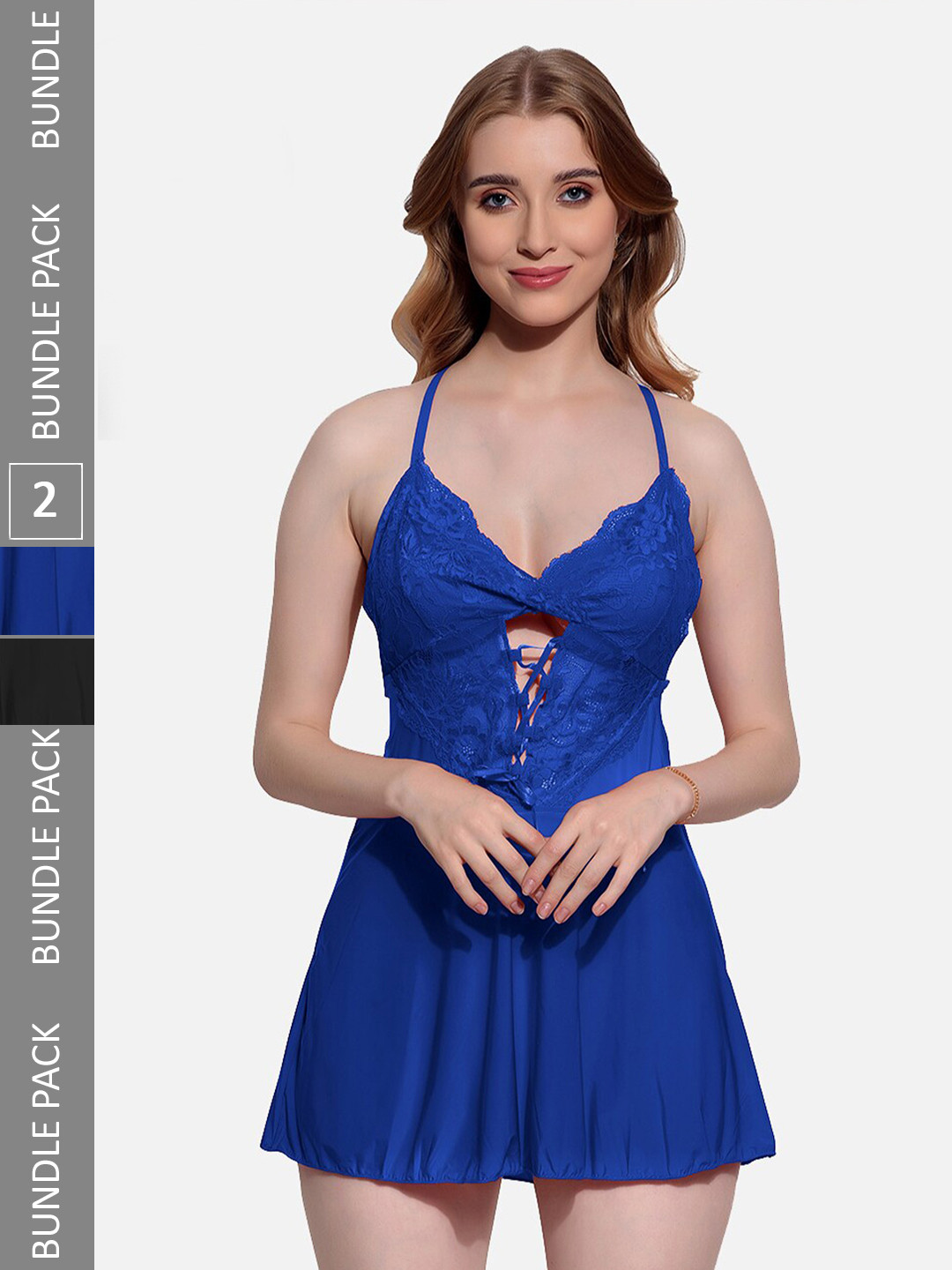 FIMS Pack Of 2 Self Design Modal Baby Doll