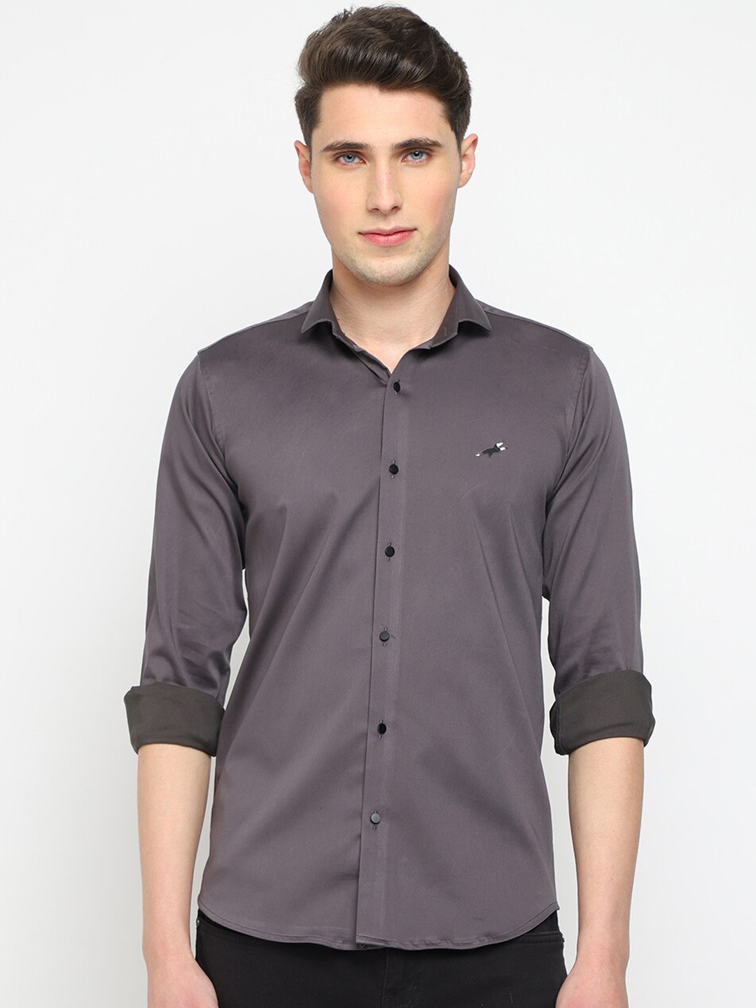 JADEBERRY Classic Slim Fit Cotton Opaque Casual Shirt
