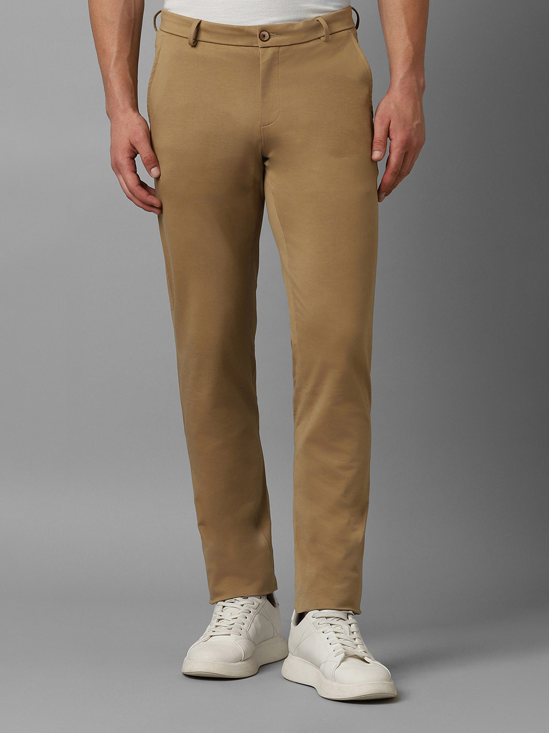 Louis Philippe Sport Tapered Fit Low-Rise Chinos