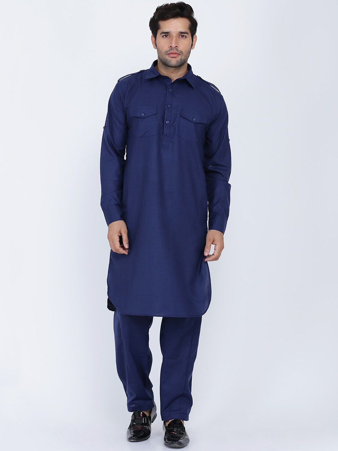 ROYAL KURTA Shirt Collar Pure Cotton Kurta With Patiala