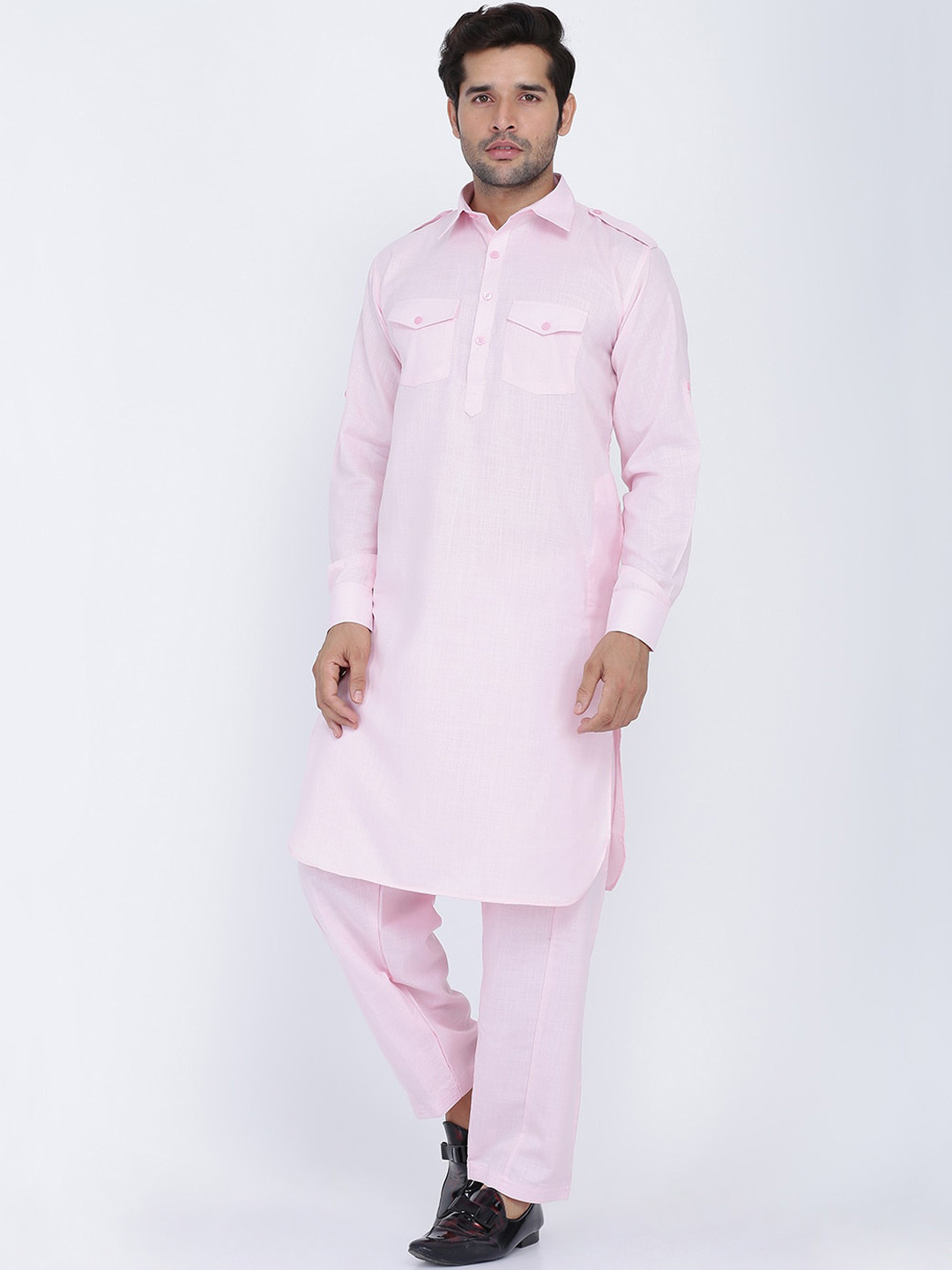 ROYAL KURTA Shirt Collar Pathani Kurta