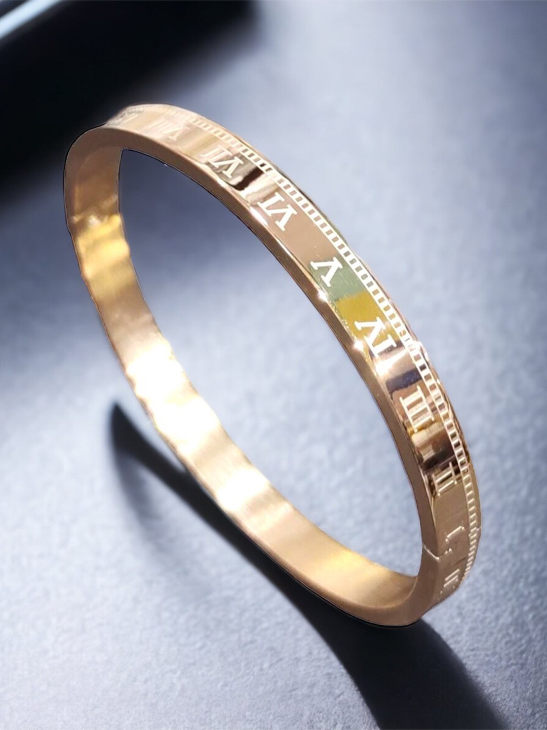 MYKI Rose Gold-Plated Kada Bracelet