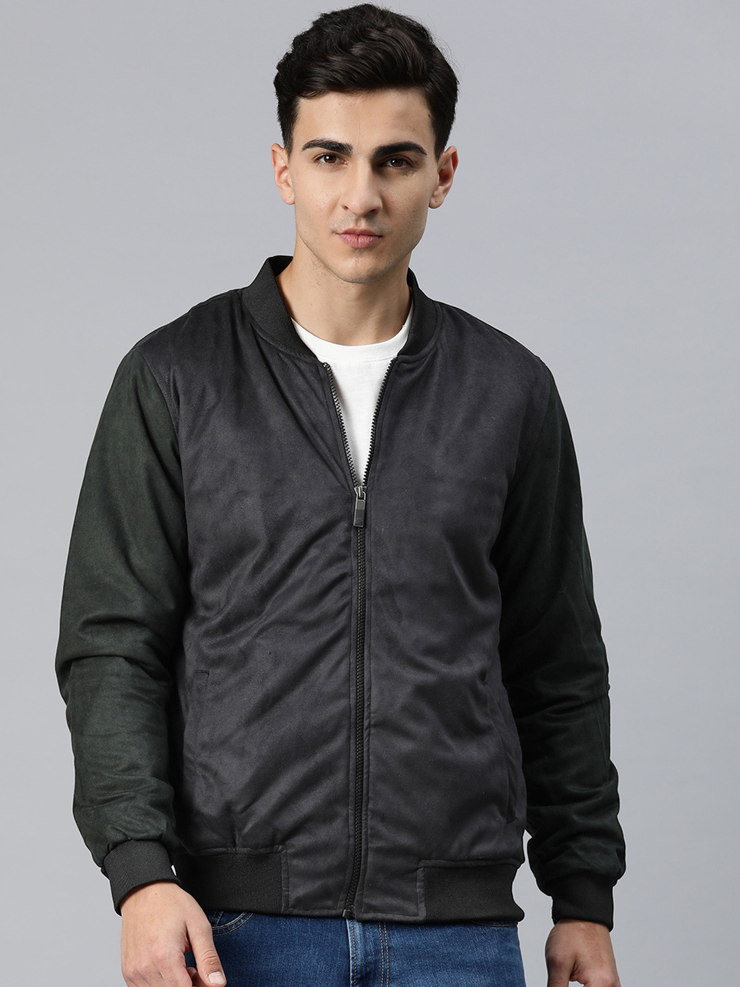 Pierre Carlo Men Suede Sporty Jacket