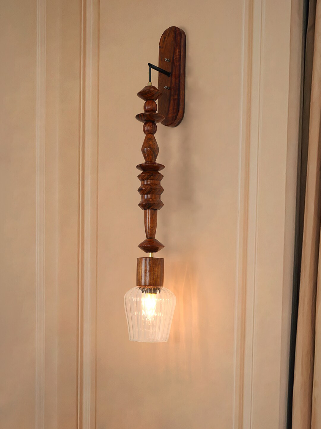 Fos Lighting Brown & White Textured Pendant Lamp