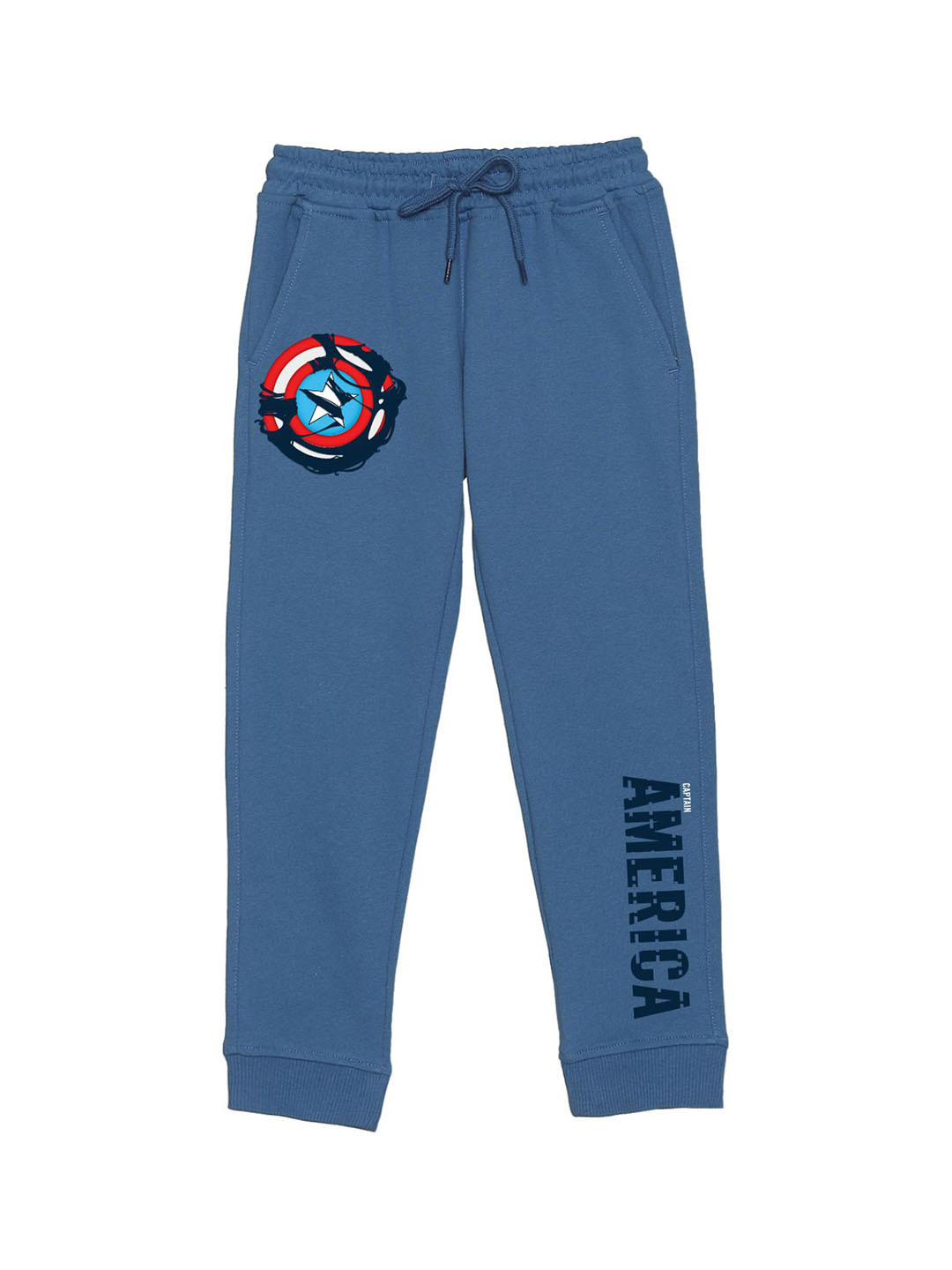 Marvel by Wear Your Mind Kids Captain America Printed Mid Rise Joggers
