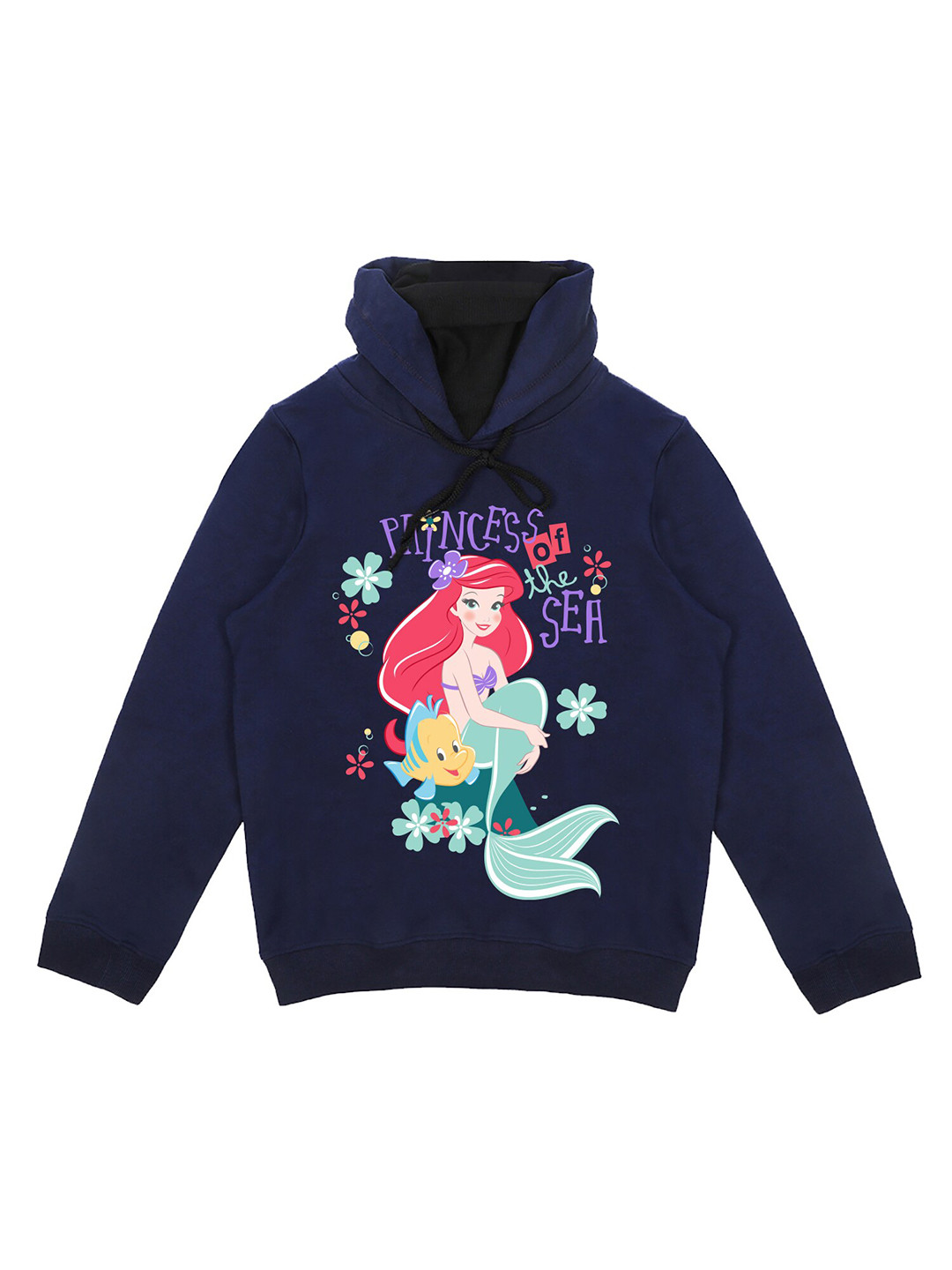 Wear Your Mind Girls Mermaid Printed Hooded Sweatshirt