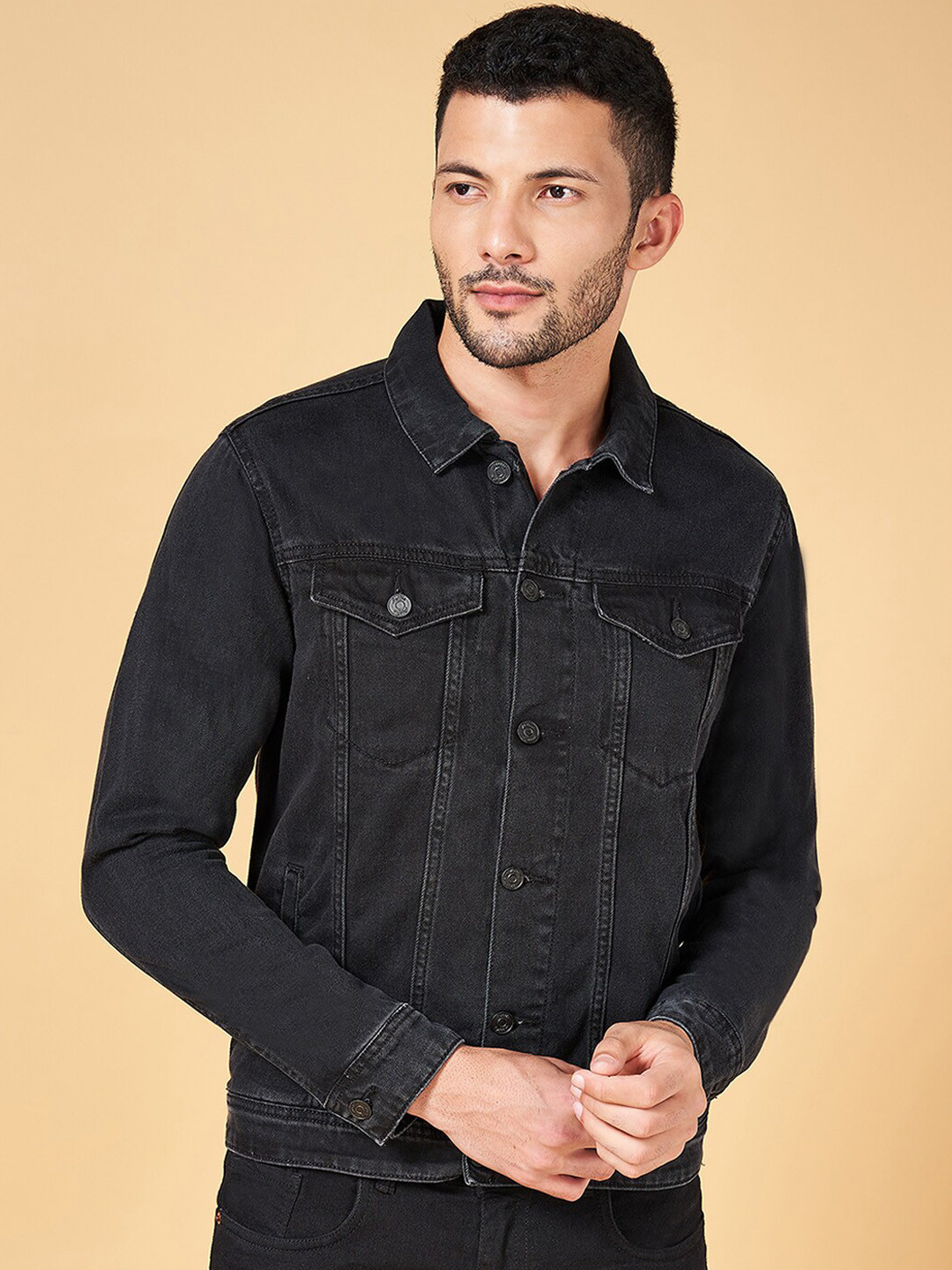People Washed Pure Cotton Denim Jacket