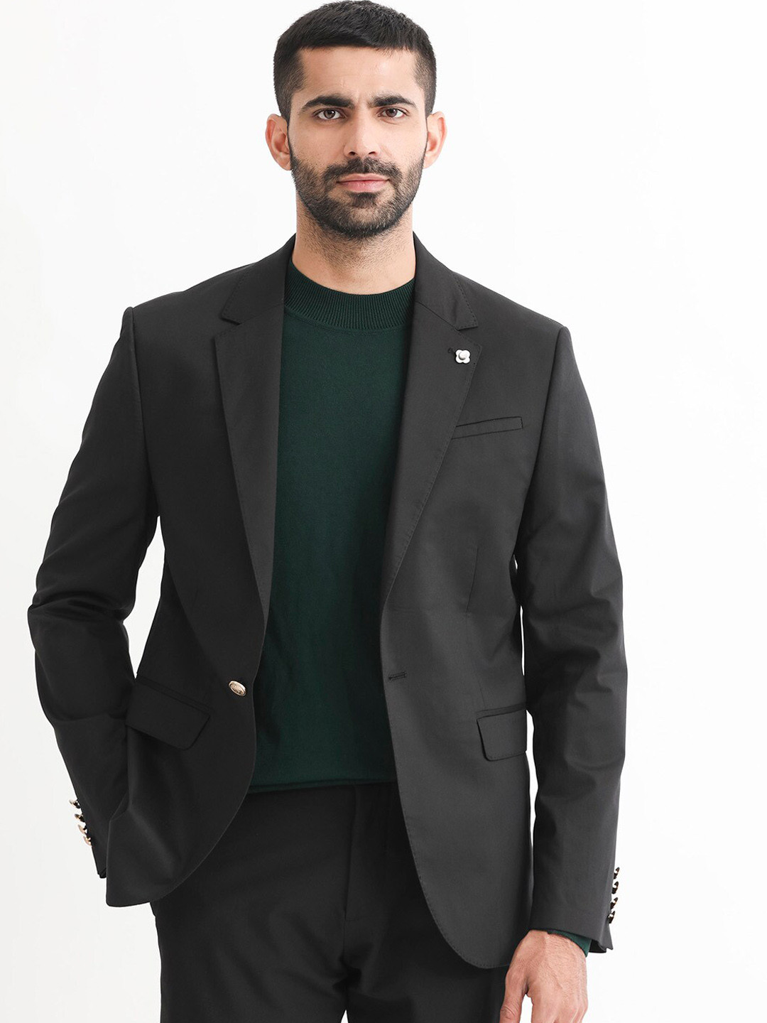 RARE RABBIT Men Envest Tailored Fit Single-Breasted Blazer