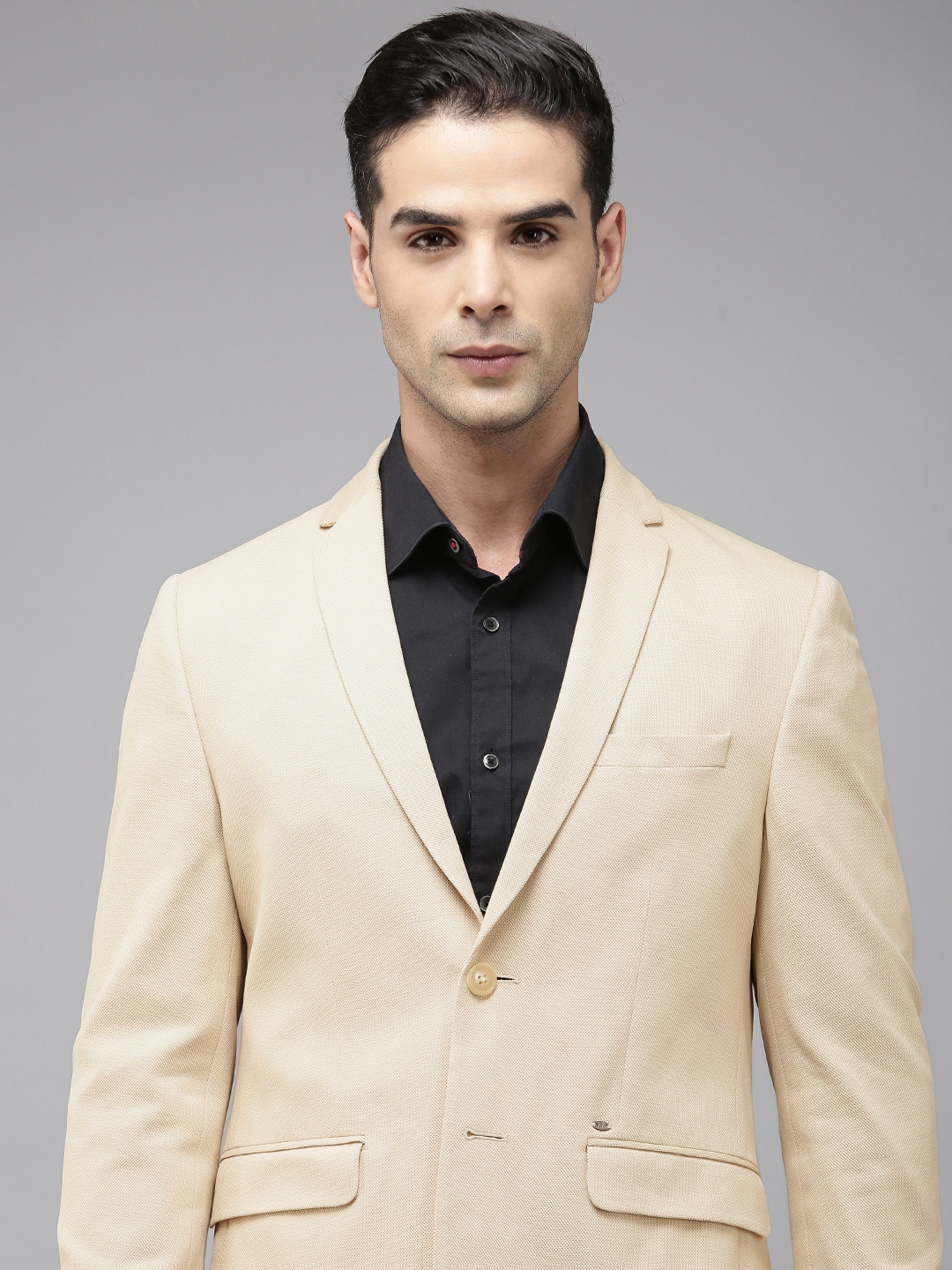 Buy Van Heusen Sport Pure Cotton Slim Fit Single Breasted Textured