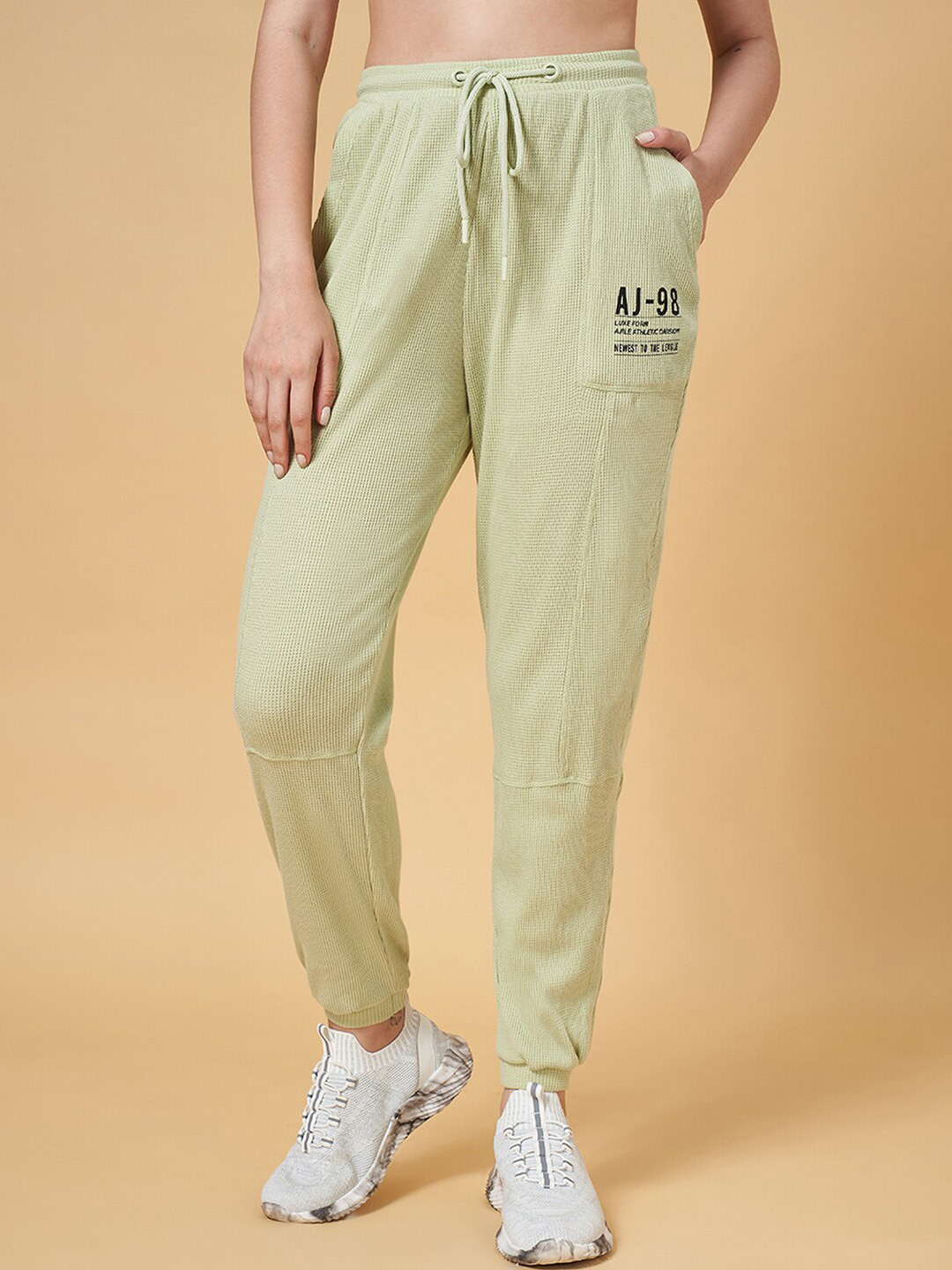 Ajile by Pantaloons Women Self Design Relaxed Fit Cotton Joggers