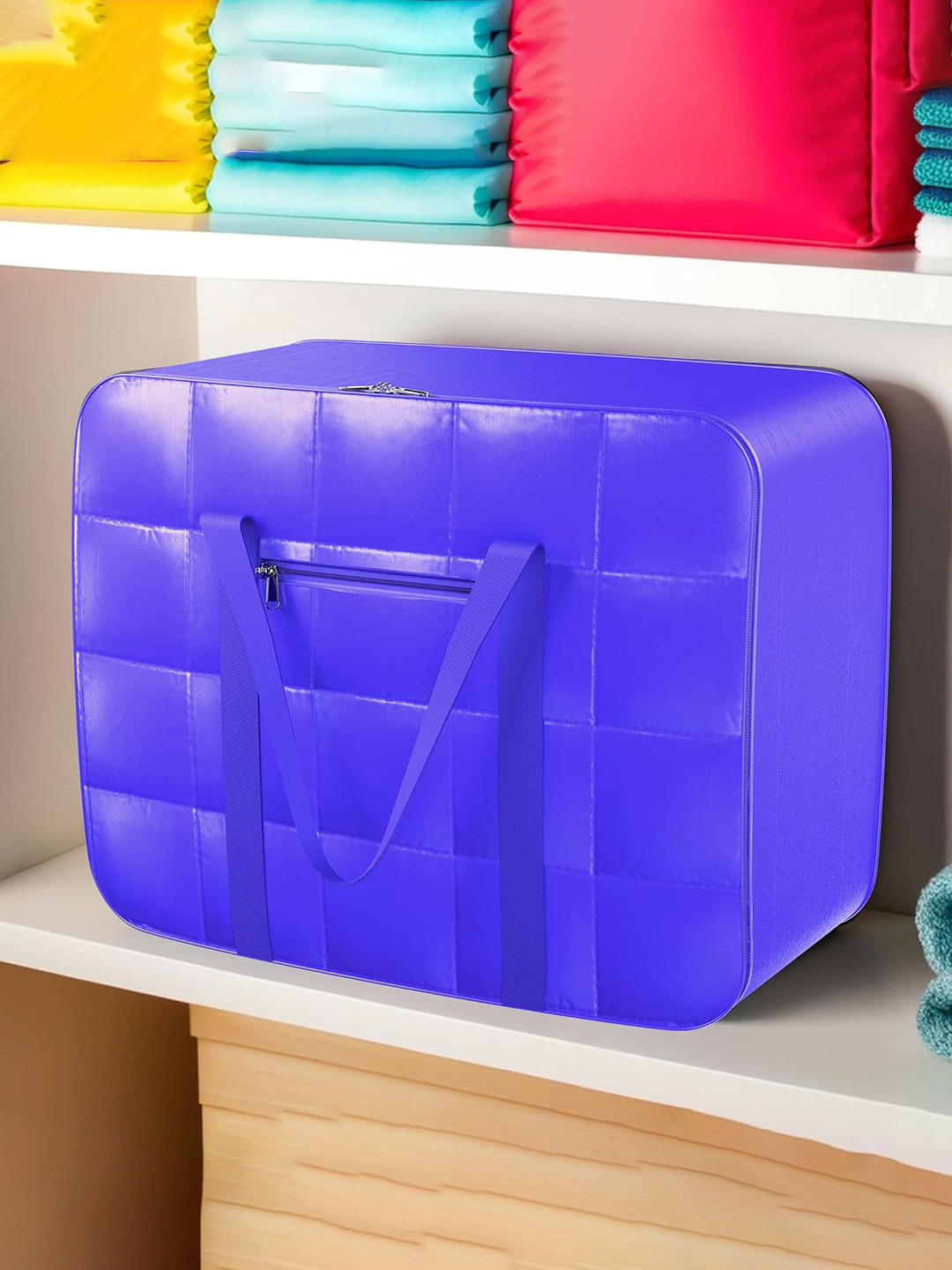Kuber Industries Blue Storage Bag Organiser