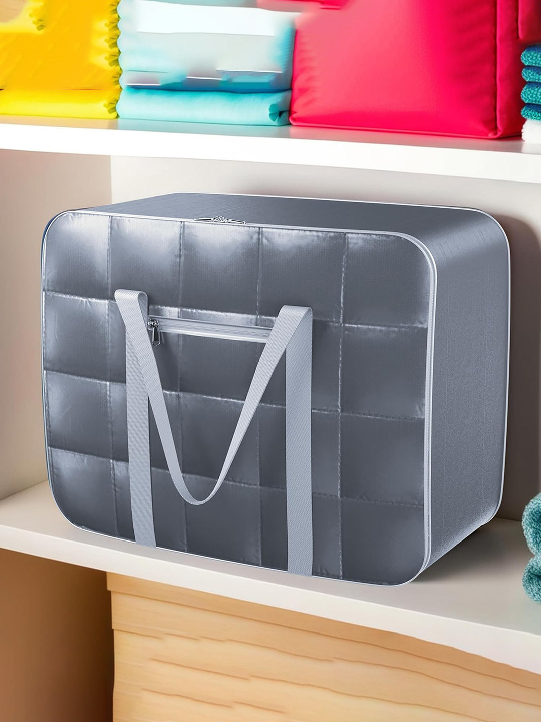 Kuber Industries Foldable Underbed Storage Bag For Clothes Organiser with Handle