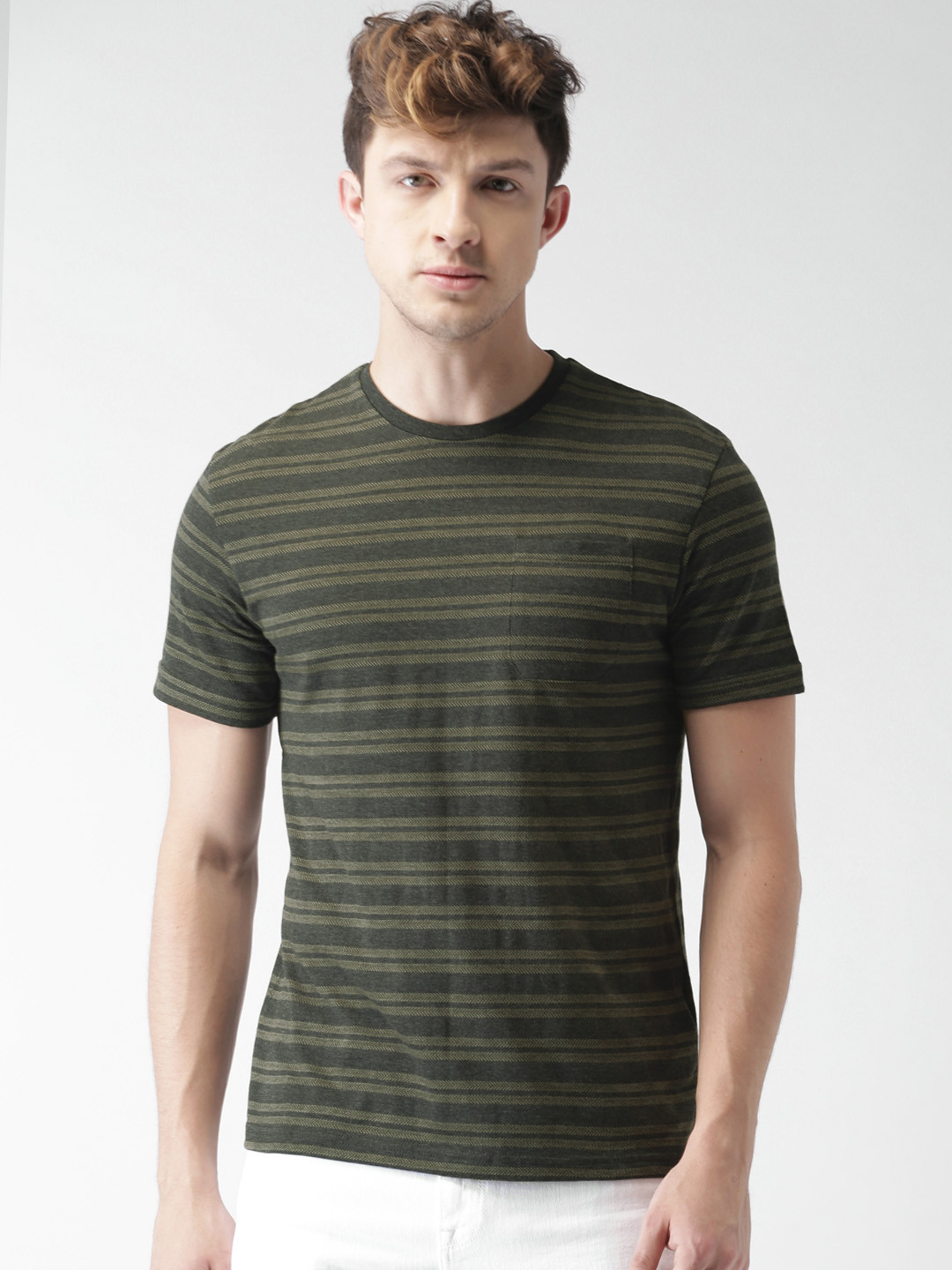 Buy Celio Men Grey \u0026 Olive Green 