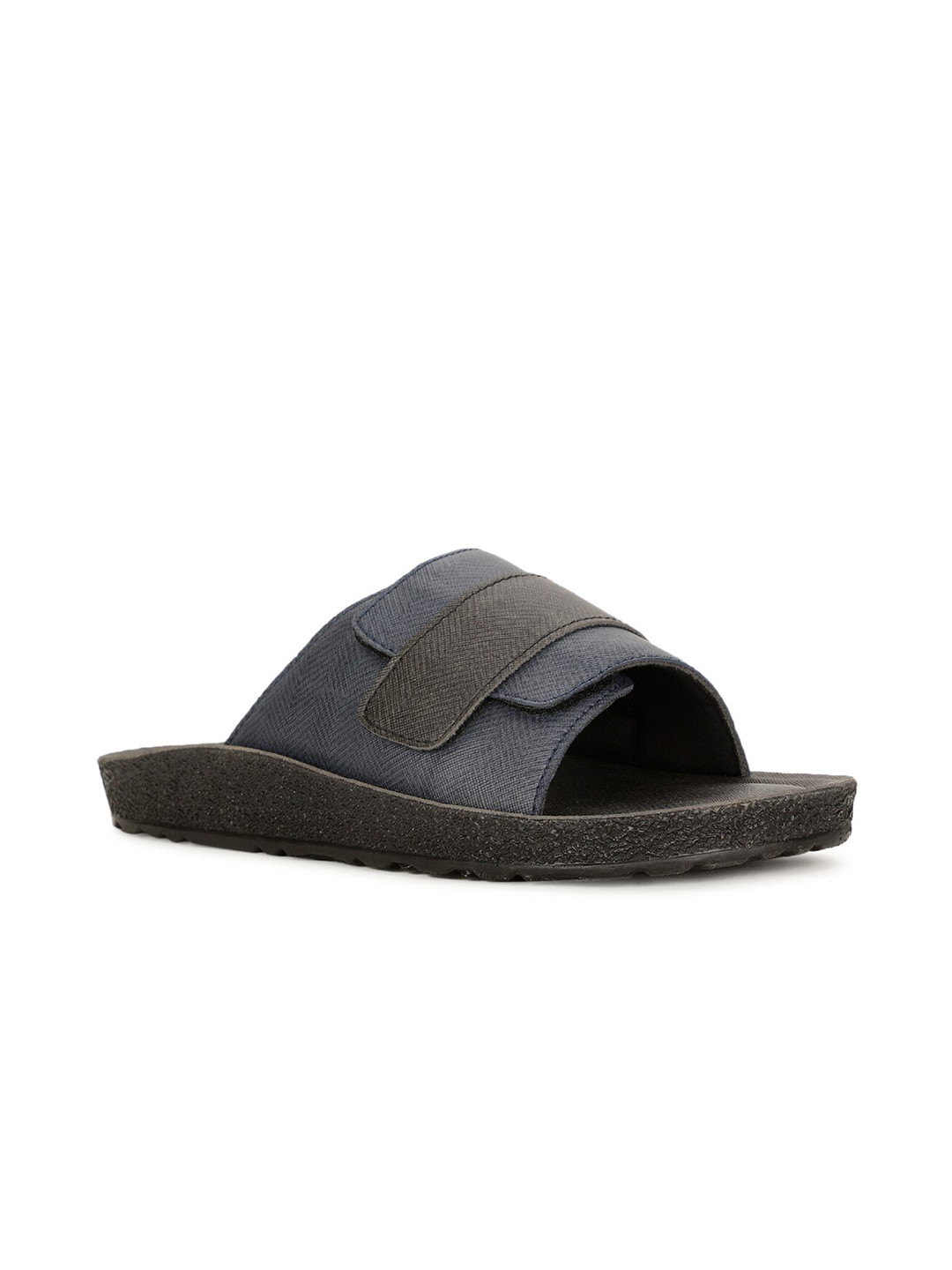 Bata Men Textured Comfort Sandals With Velcro Closure