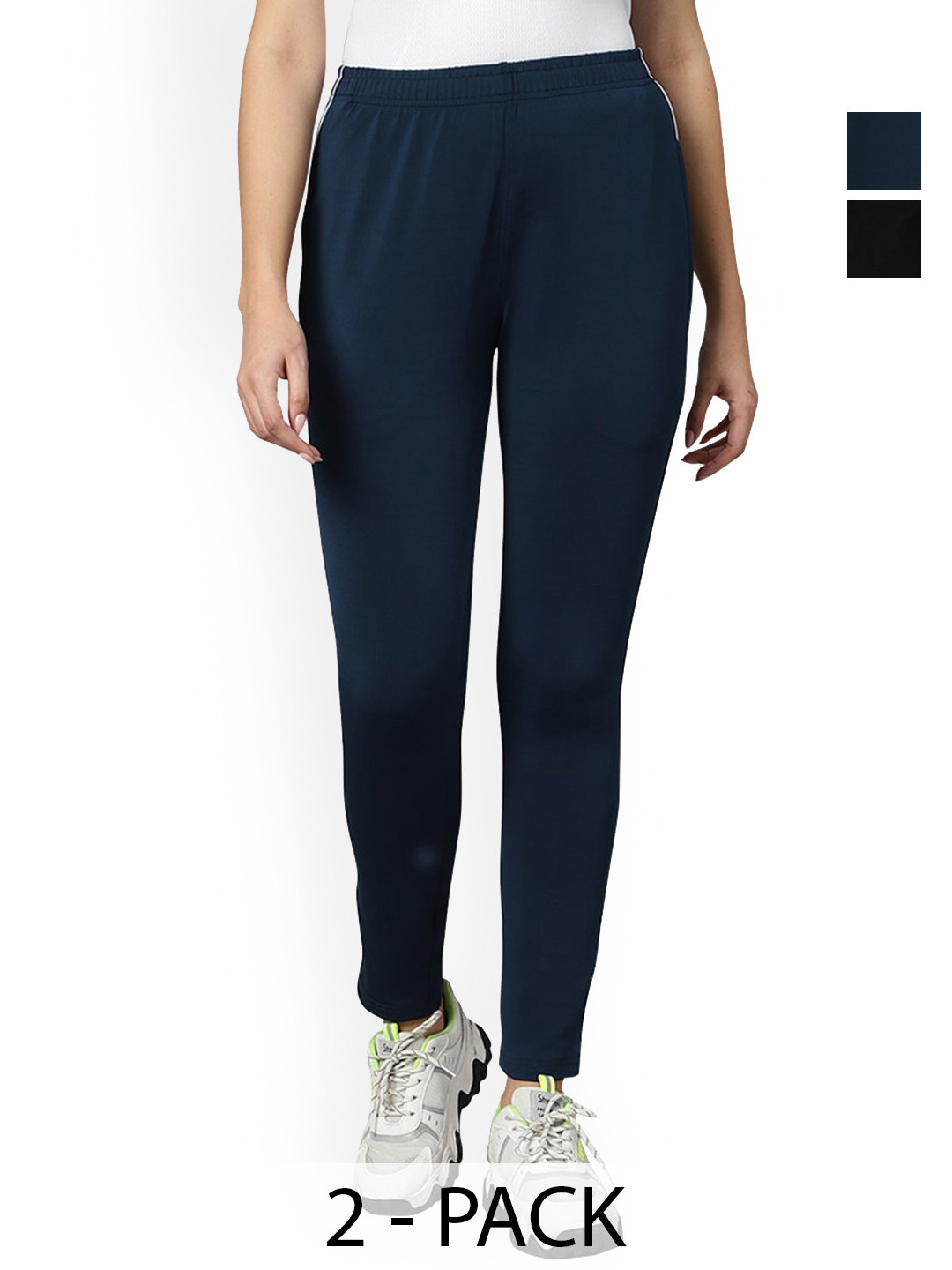 Omtex Women Pack Of 2 Side Pockets Track Pants