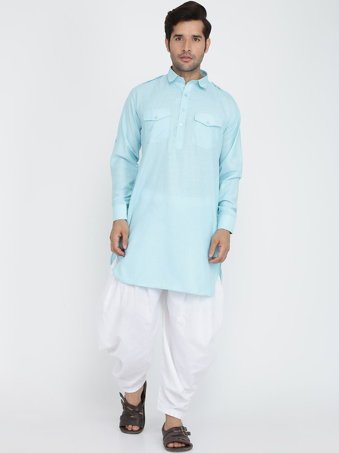 ROYAL KURTA Shirt Collar Pathani Kurta