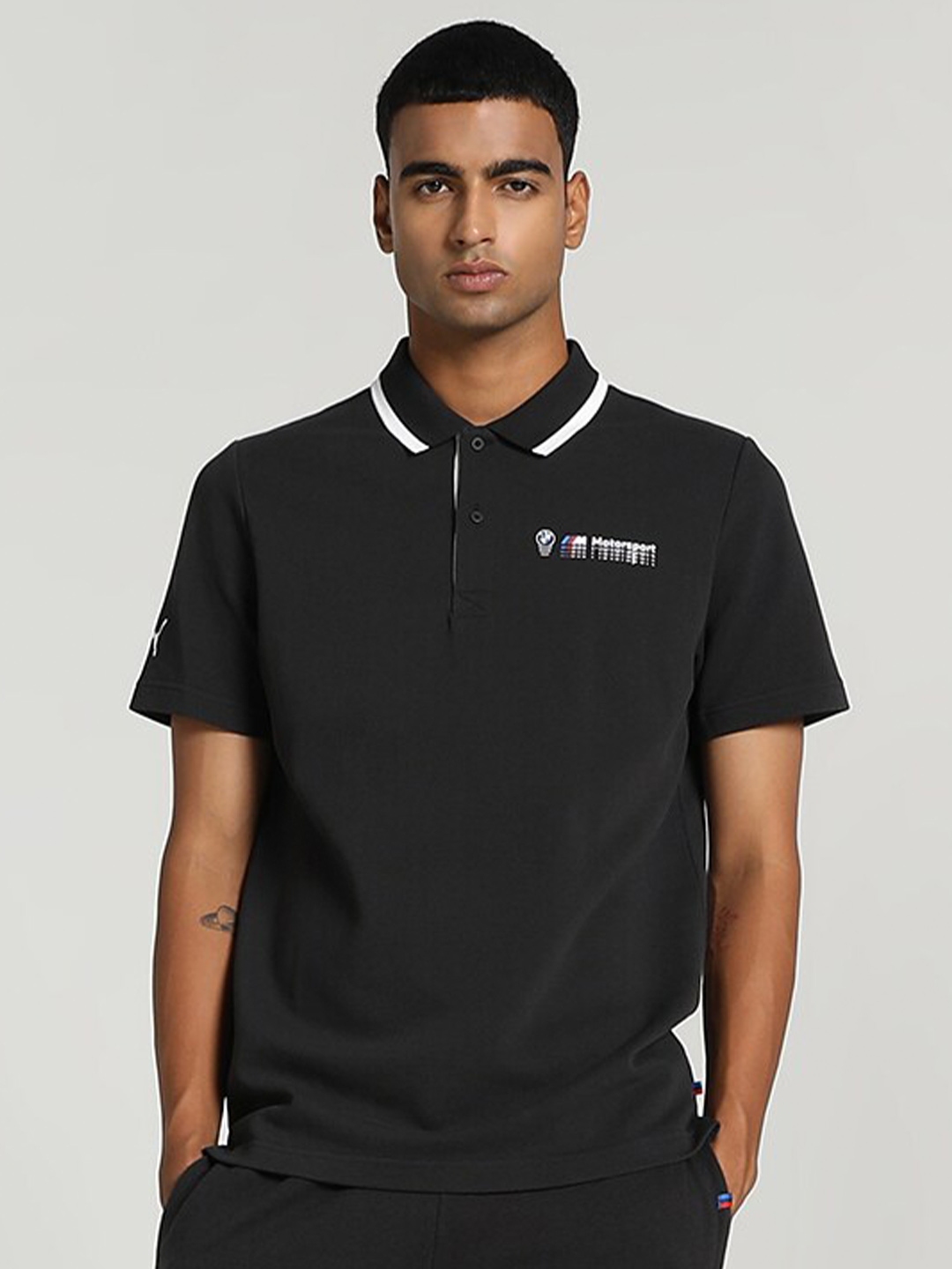 PUMA Motorsport BMW M Printed Polo Collar Pure Cotton T-shirt