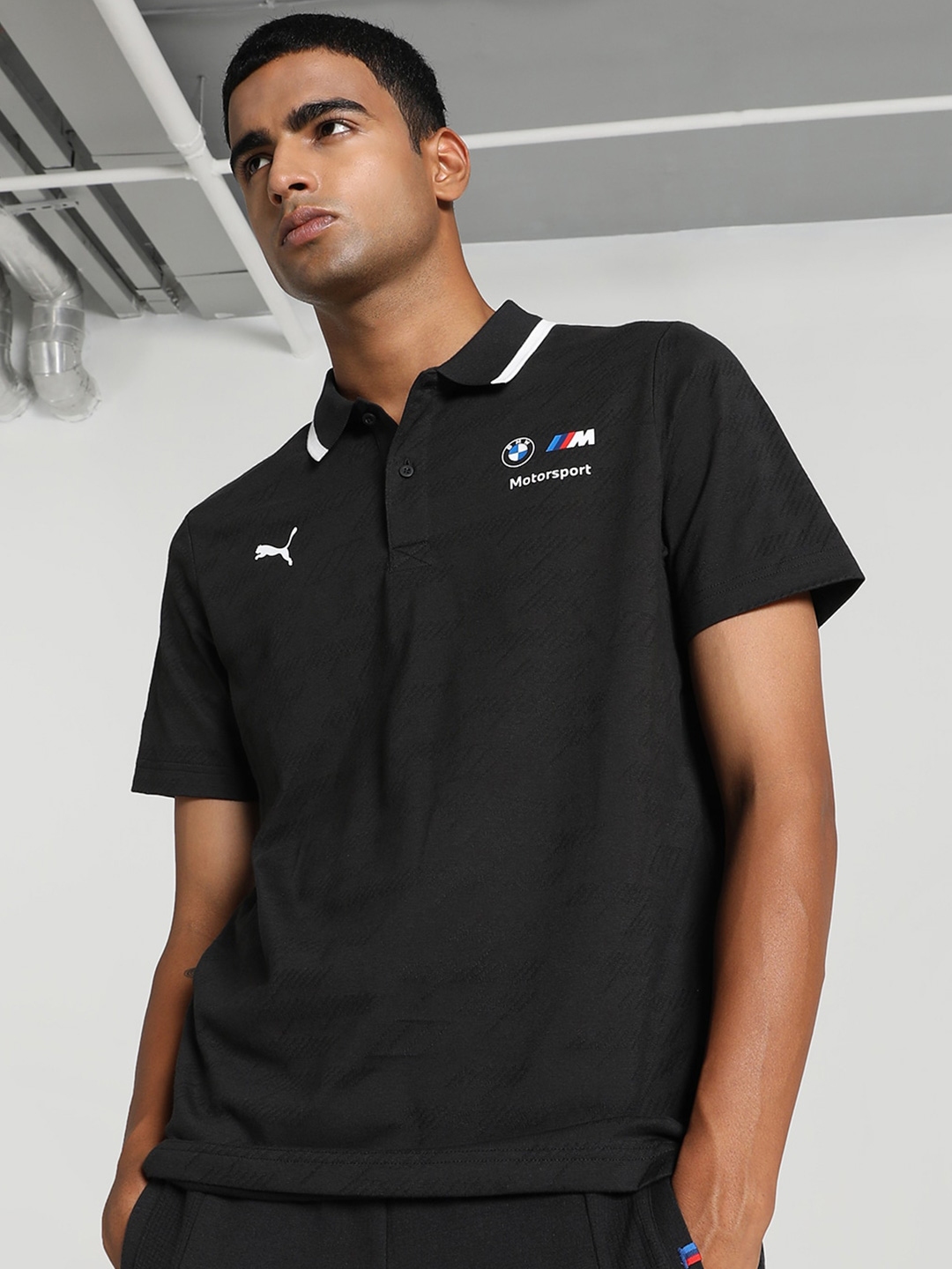 Buy PUMA Motorsport BMW M Printed Polo Collar Cotton T Shirt